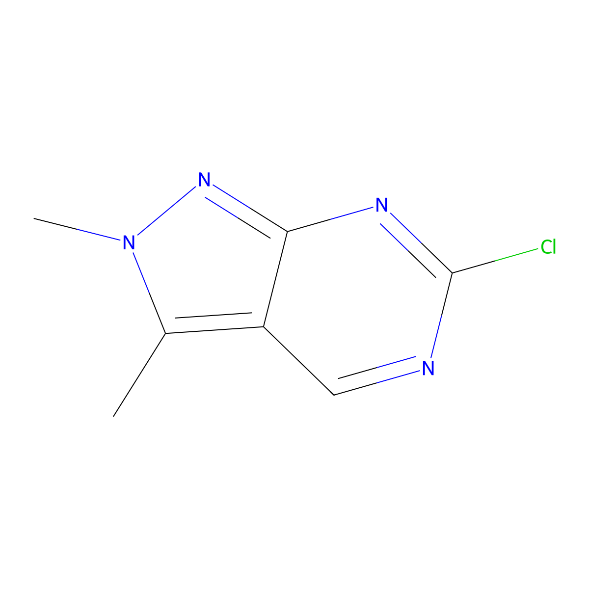6-Chloro-2,3-dimethyl-2H-pyrazolo[3,4-d]pyrimidine molecular structure, CAS 1935641-38-5