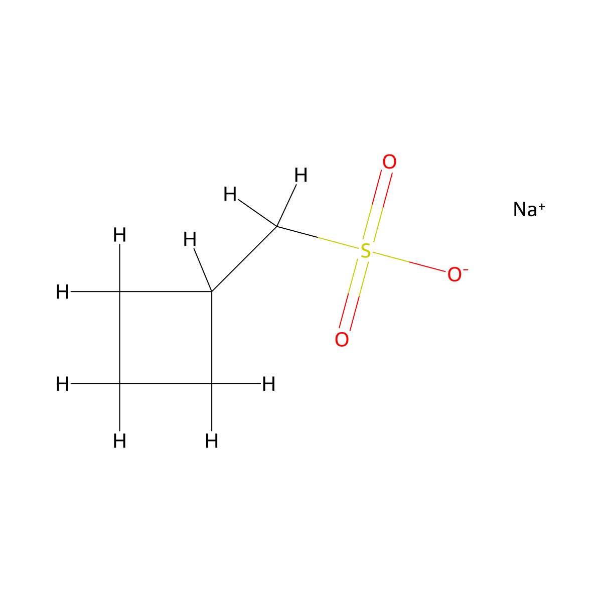 Sodium cyclobutylmethanesulfonate molecular structure, CAS 1935644-15-7