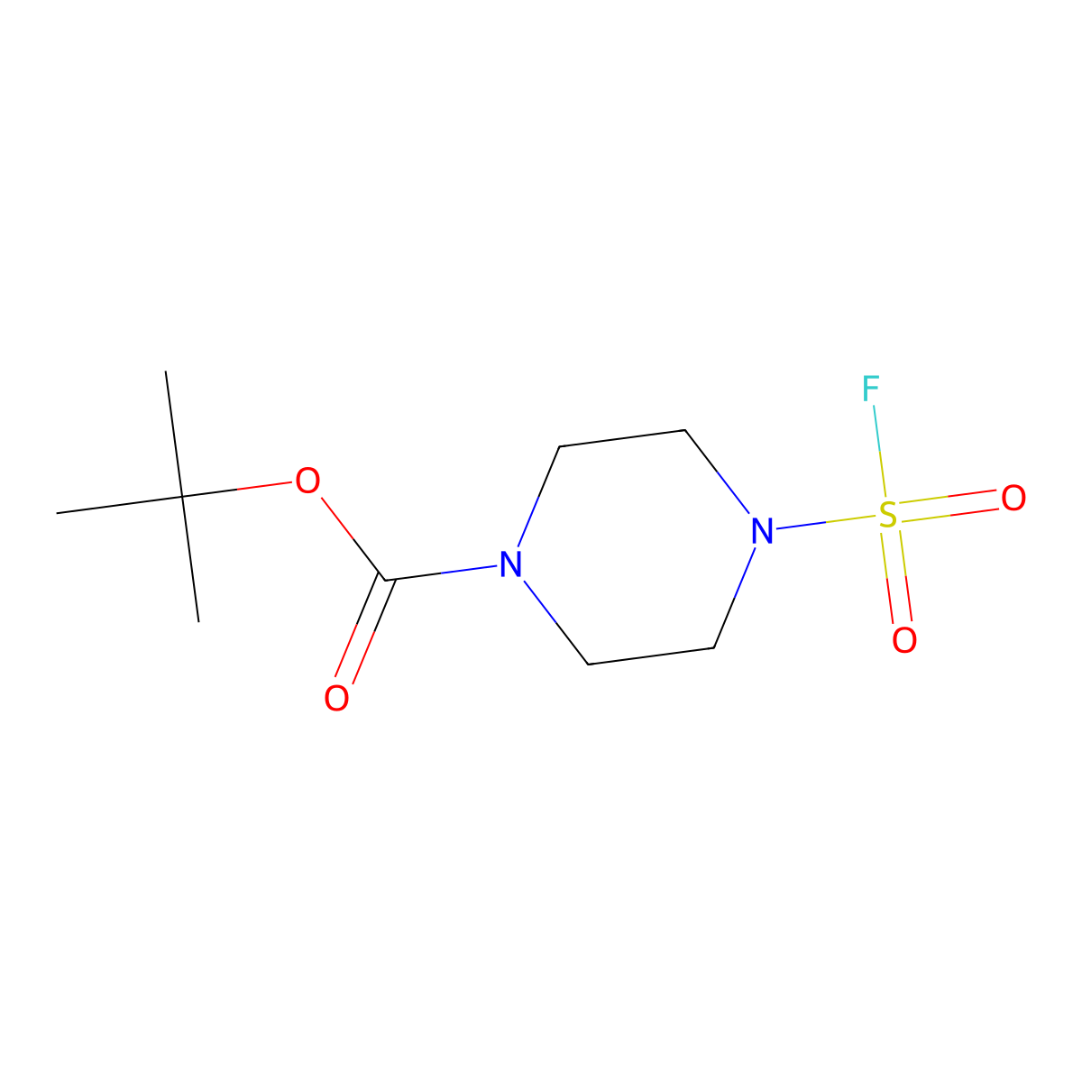 Tert-butyl 4-(fluorosulfonyl)piperazine-1-carboxylate molecular structure, CAS 1935648-91-1