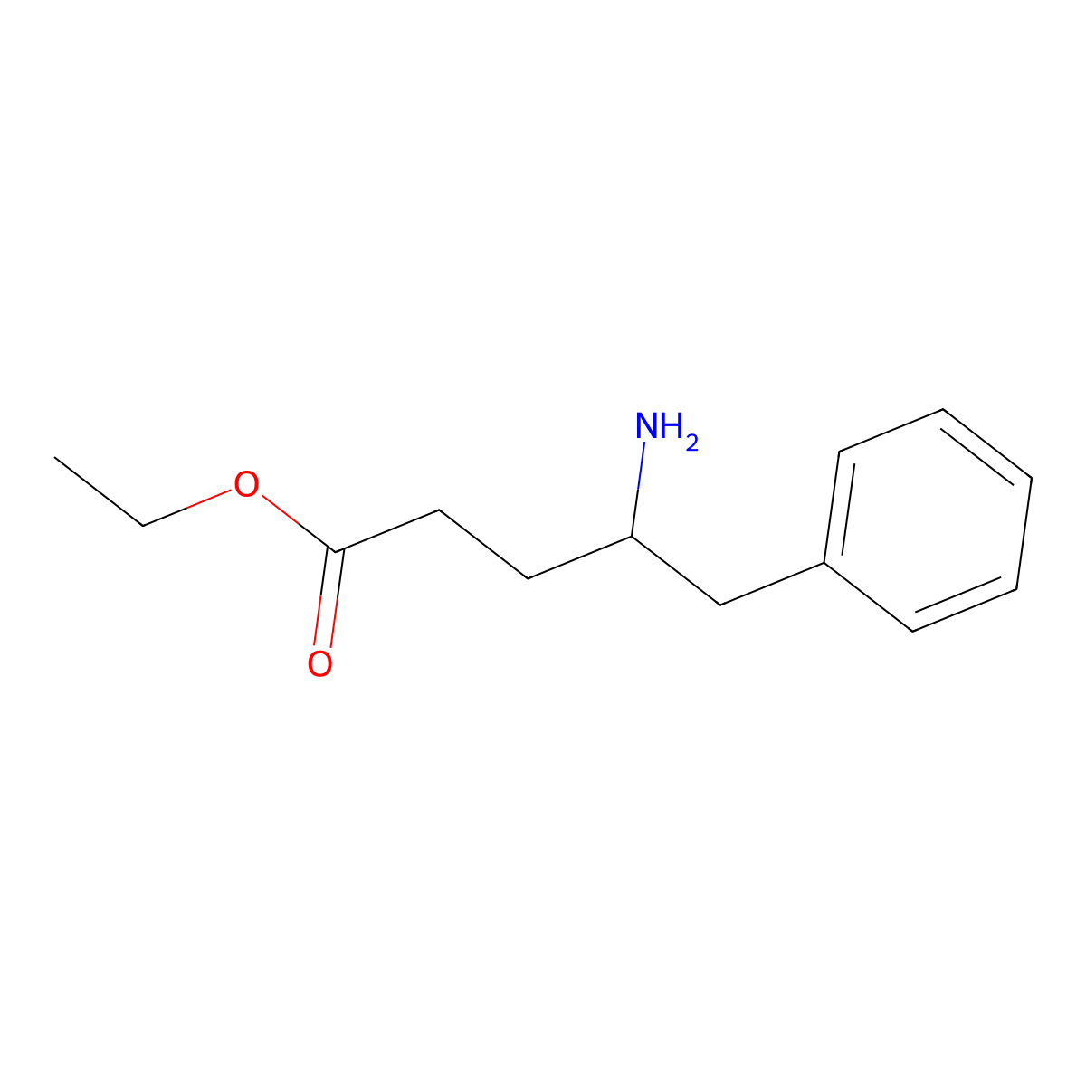 ethyl (4R)-4-amino-5-phenylpentanoate molecular structure, CAS 1935682-91-9
