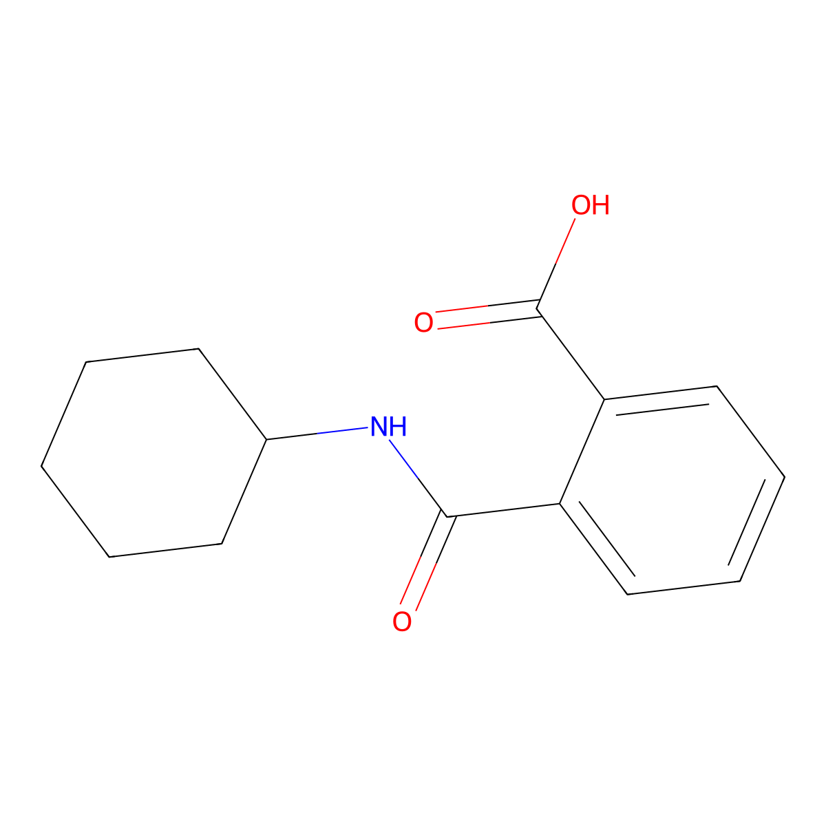 2-(cyclohexylcarbamoyl)benzoic Acid molecular structure, CAS 19357-06-3