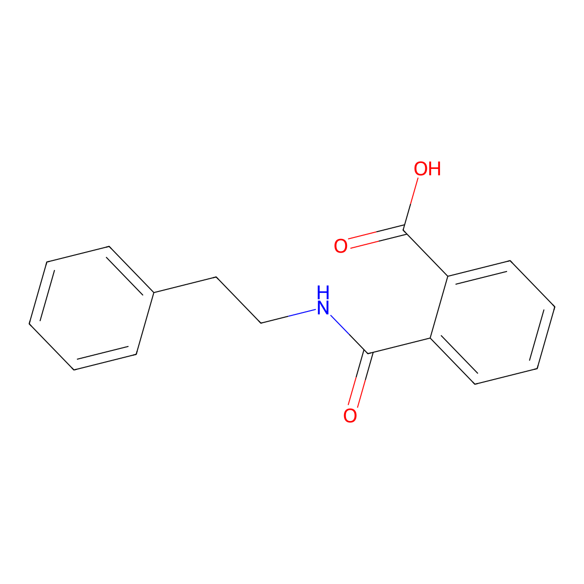 2-[(2-Phenylethyl)carbamoyl]benzoic acid molecular structure, CAS 19357-09-6