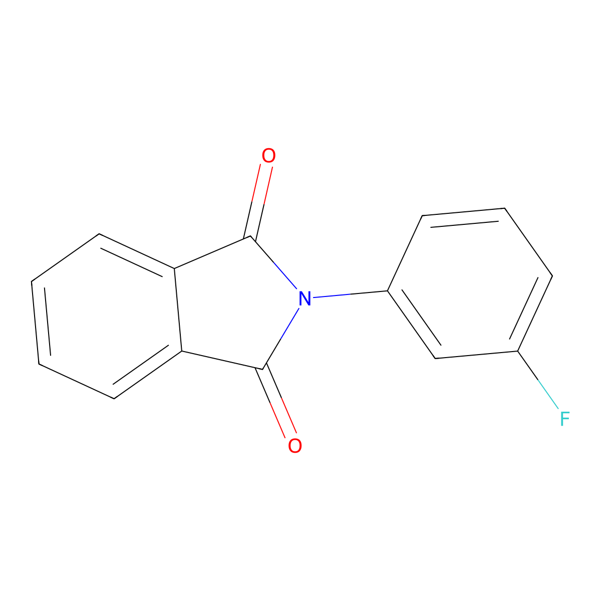 2-(3-Fluorophenyl)isoindoline-1,3-dione molecular structure, CAS 19357-20-1