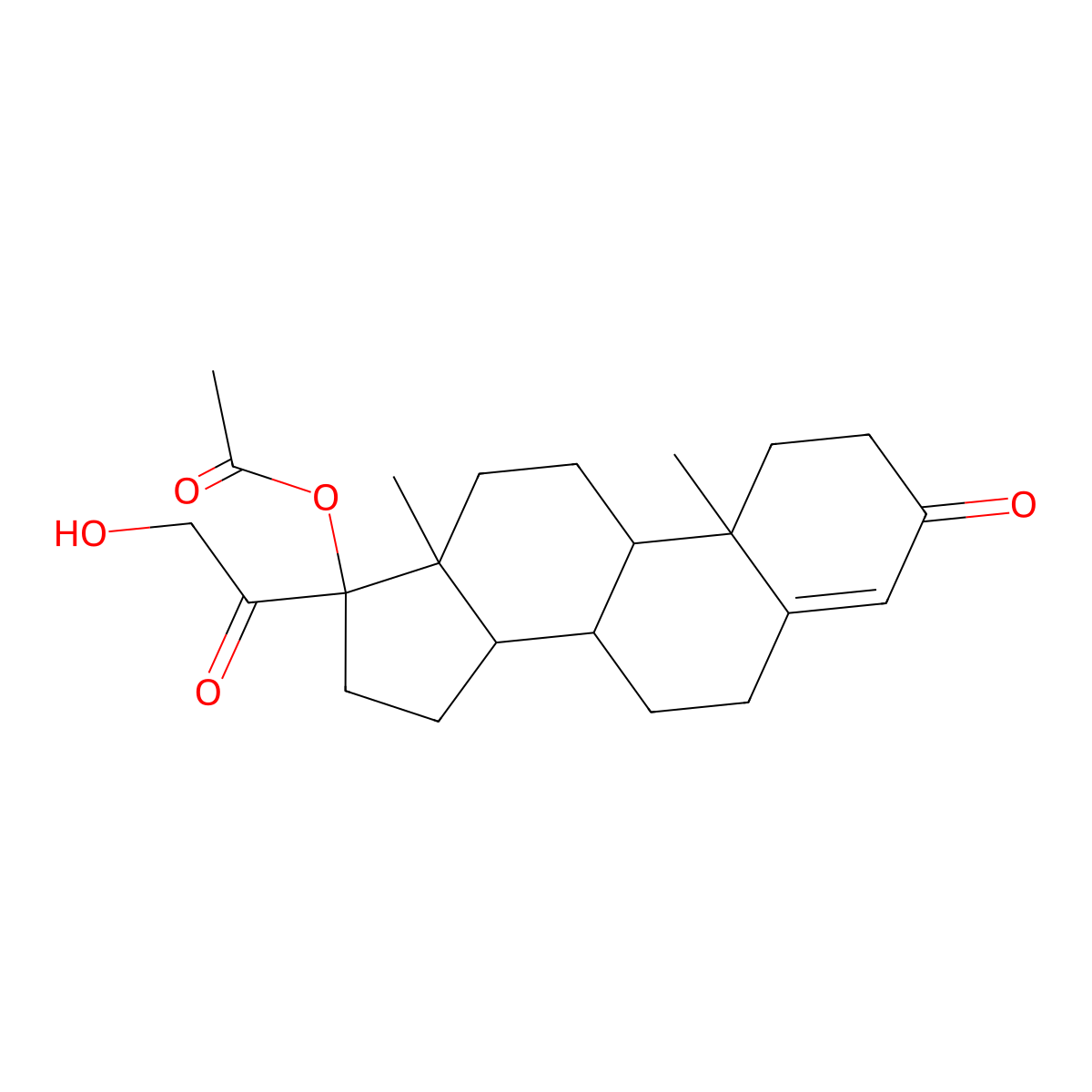 17-(Acetyloxy)-21-hydroxypregn-4-ene-3,20-dione molecular structure, CAS 19357-45-0
