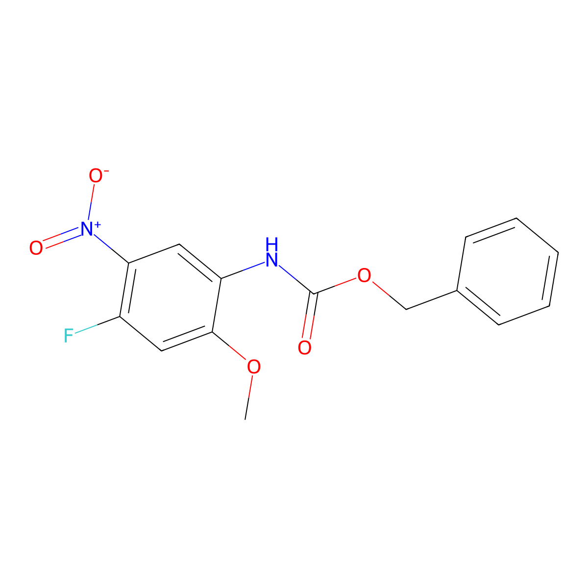 benzyl N-(4-fluoro-2-methoxy-5-nitrophenyl)carbamate molecular structure, CAS 1935702-53-6