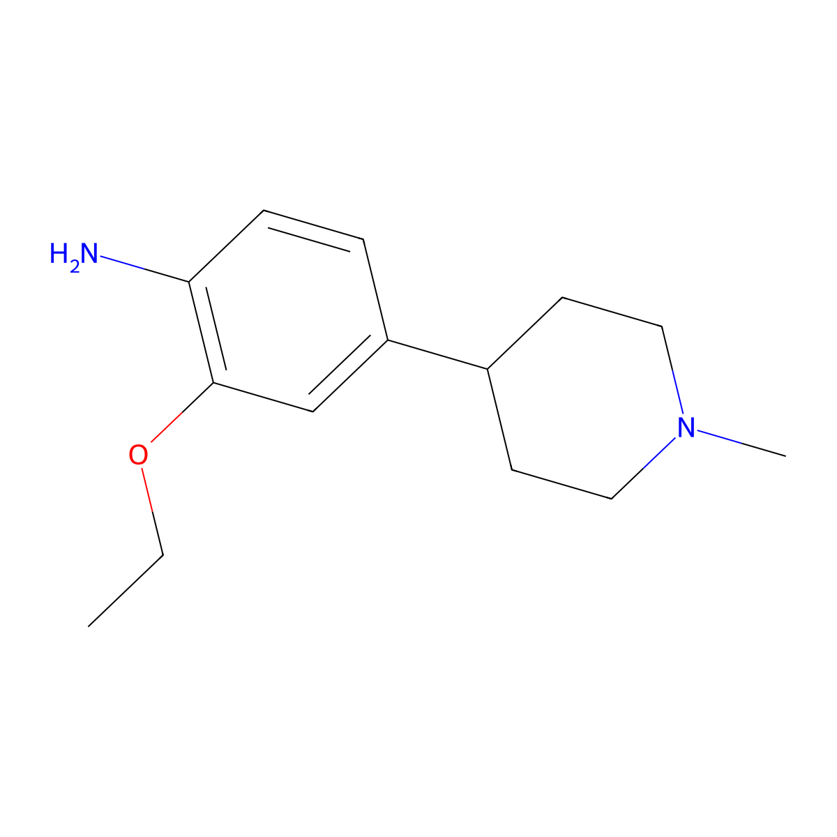 2-Ethoxy-4-(1-methylpiperidin-4-yl)aniline molecular structure, CAS 1935712-32-5