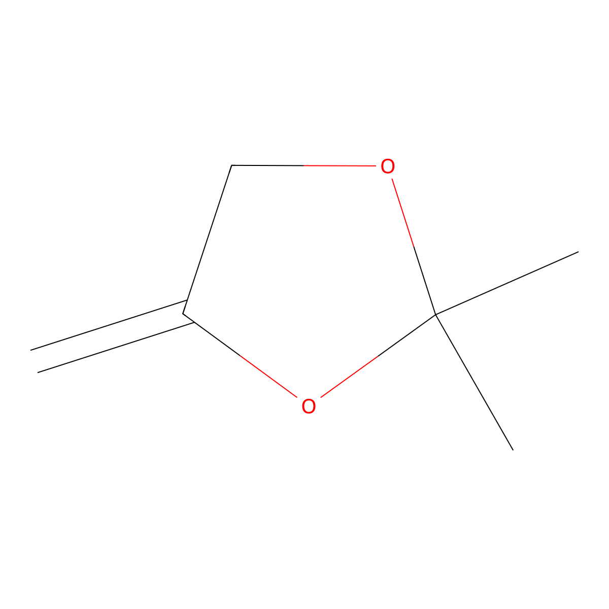4-Methylen-2,2-dimethyl-1,3-dioxolane molecular structure, CAS 19358-05-5