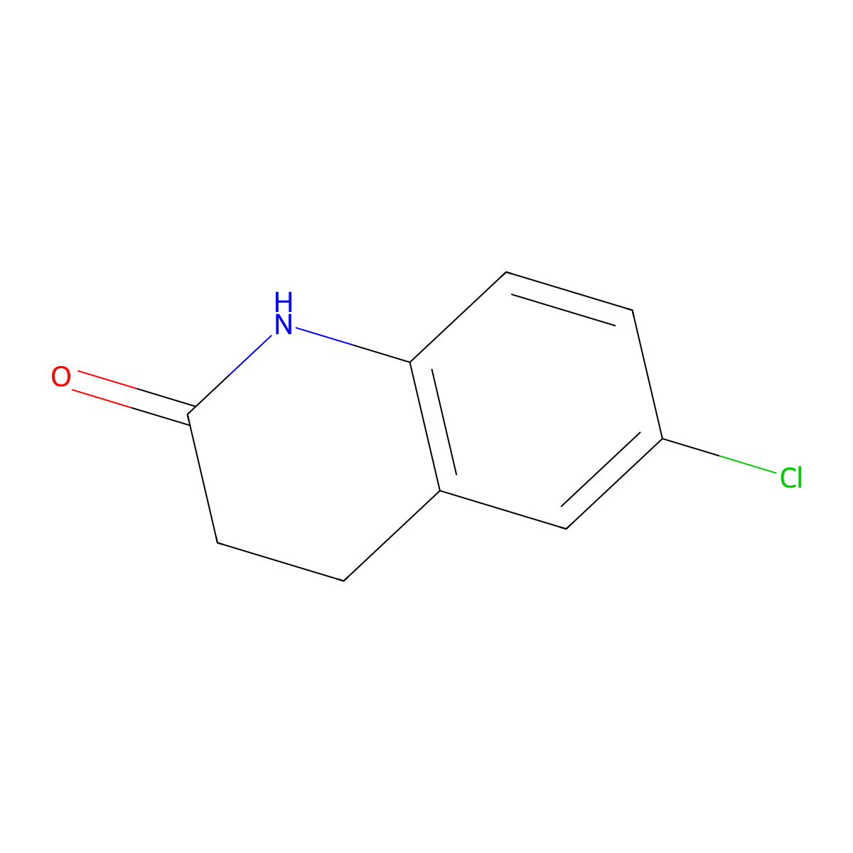 6-Chloro-1,2,3,4-tetrahydroquinolin-2-one molecular structure, CAS 19358-40-8