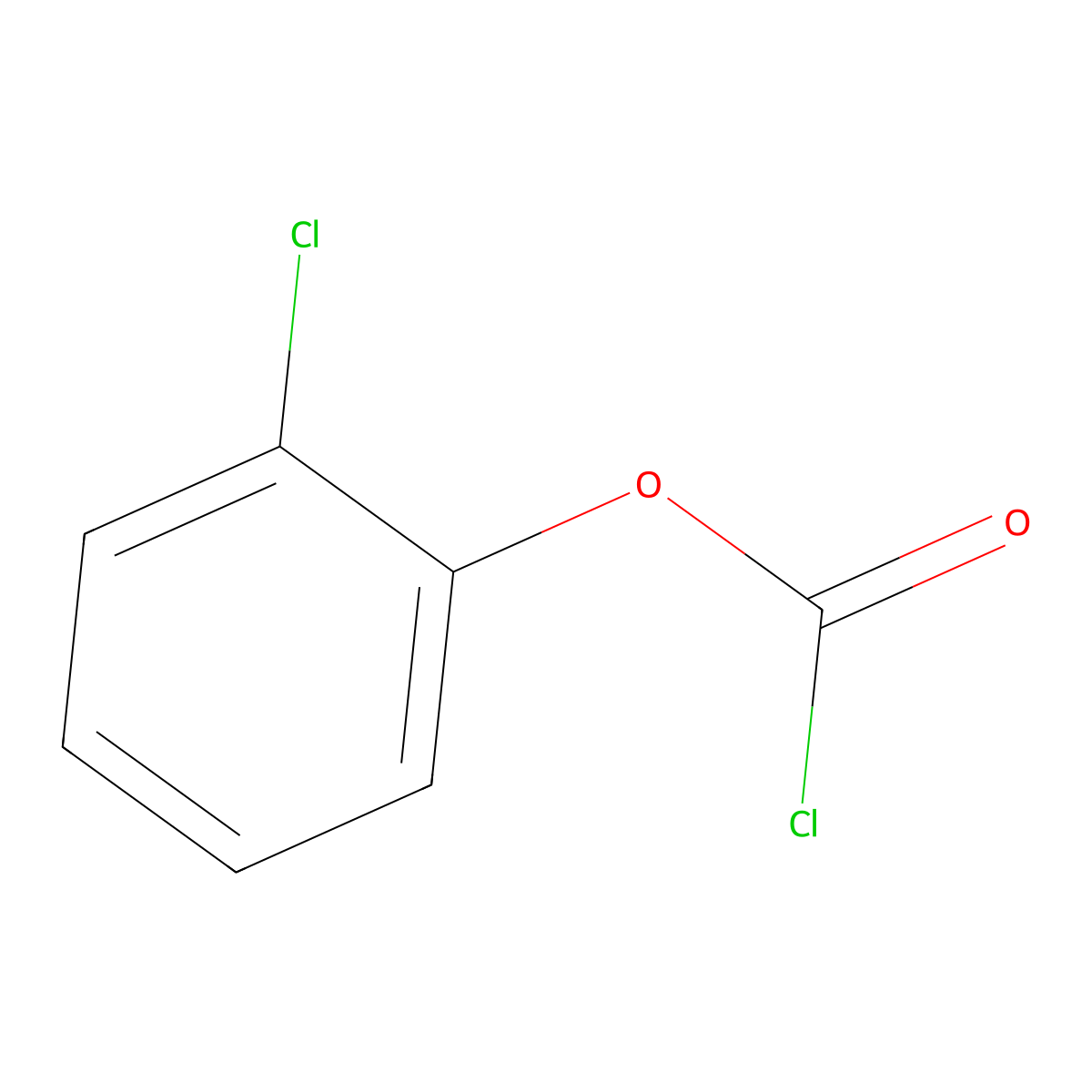 2-Chlorophenyl chloroformate molecular structure, CAS 19358-41-9