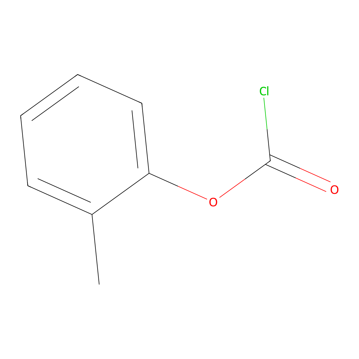 o-Tolyl chloroformate molecular structure, CAS 19358-42-0