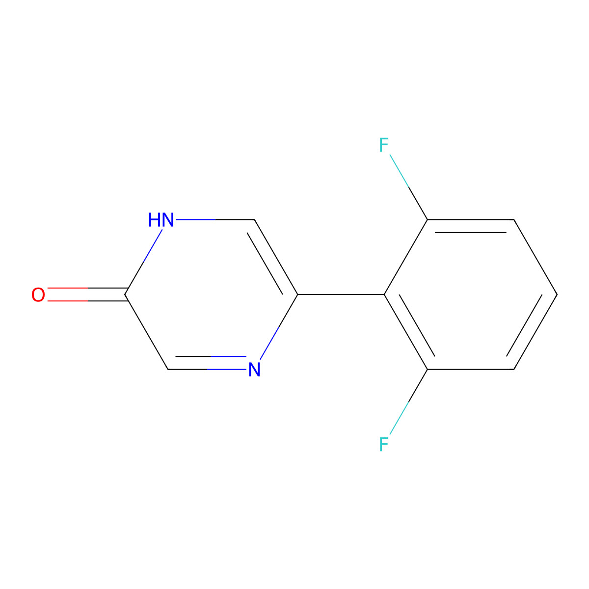 5-(2,6-Difluorophenyl)pyrazin-2-ol molecular structure, CAS 1935813-23-2