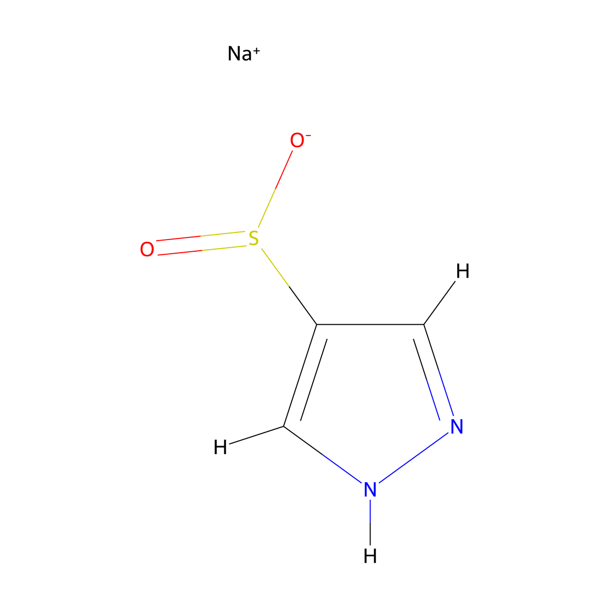 sodium 1H-pyrazole-4-sulfinate molecular structure, CAS 1935865-56-7