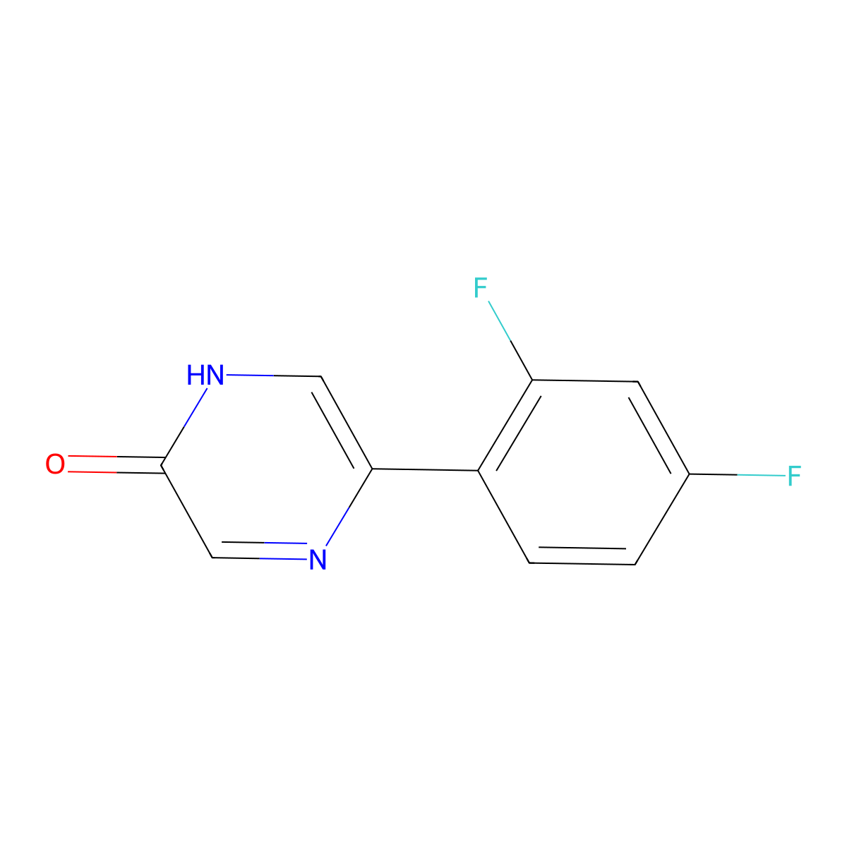 5-(2,4-difluorophenyl)pyrazin-2(1H)-one molecular structure, CAS 1935881-21-2