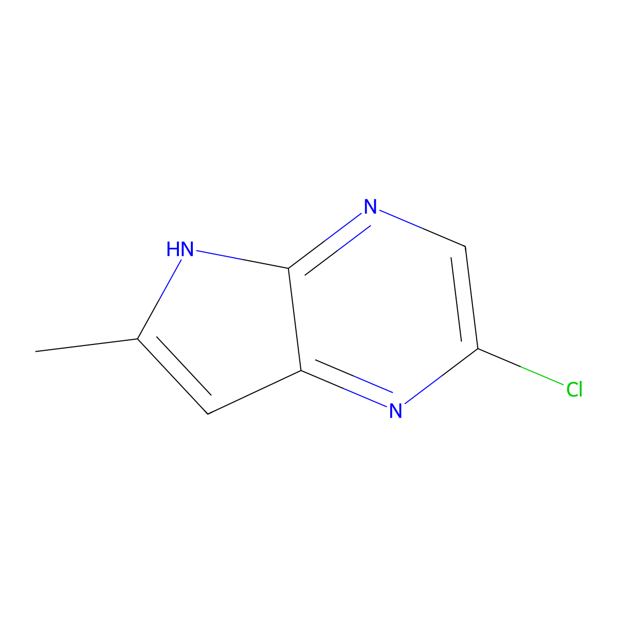2-Chloro-6-methyl-5H-pyrrolo[2,3-b]pyrazine molecular structure, CAS 1935887-01-6