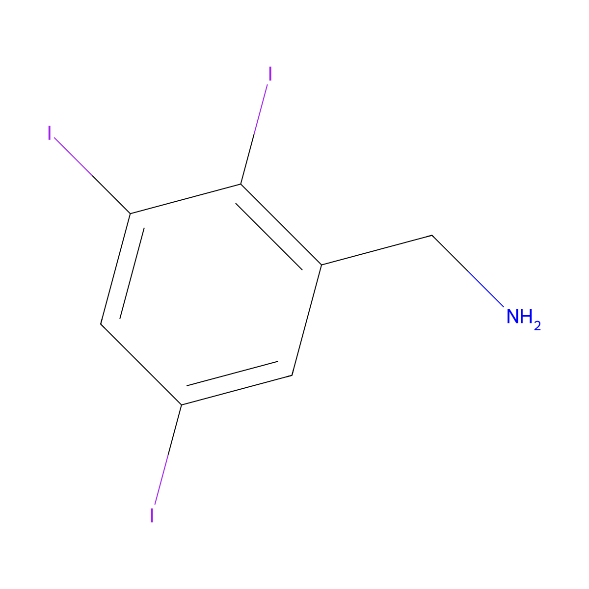 1-(2,3,5-Triiodophenyl)methanamine molecular structure, CAS 1935893-17-6