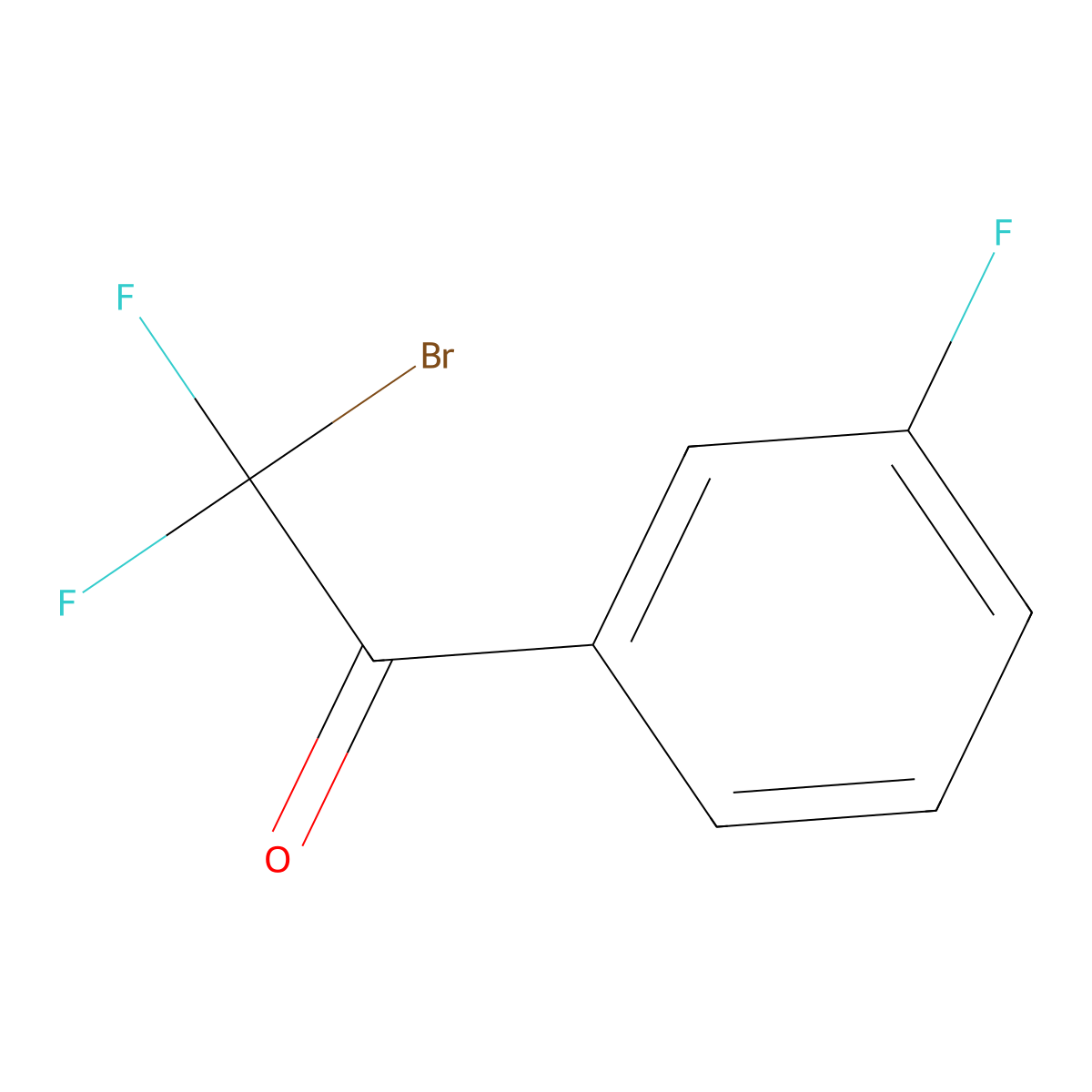 2-Bromo-2,2-difluoro-1-(3-fluorophenyl)ethanone molecular structure, CAS 1935896-04-0