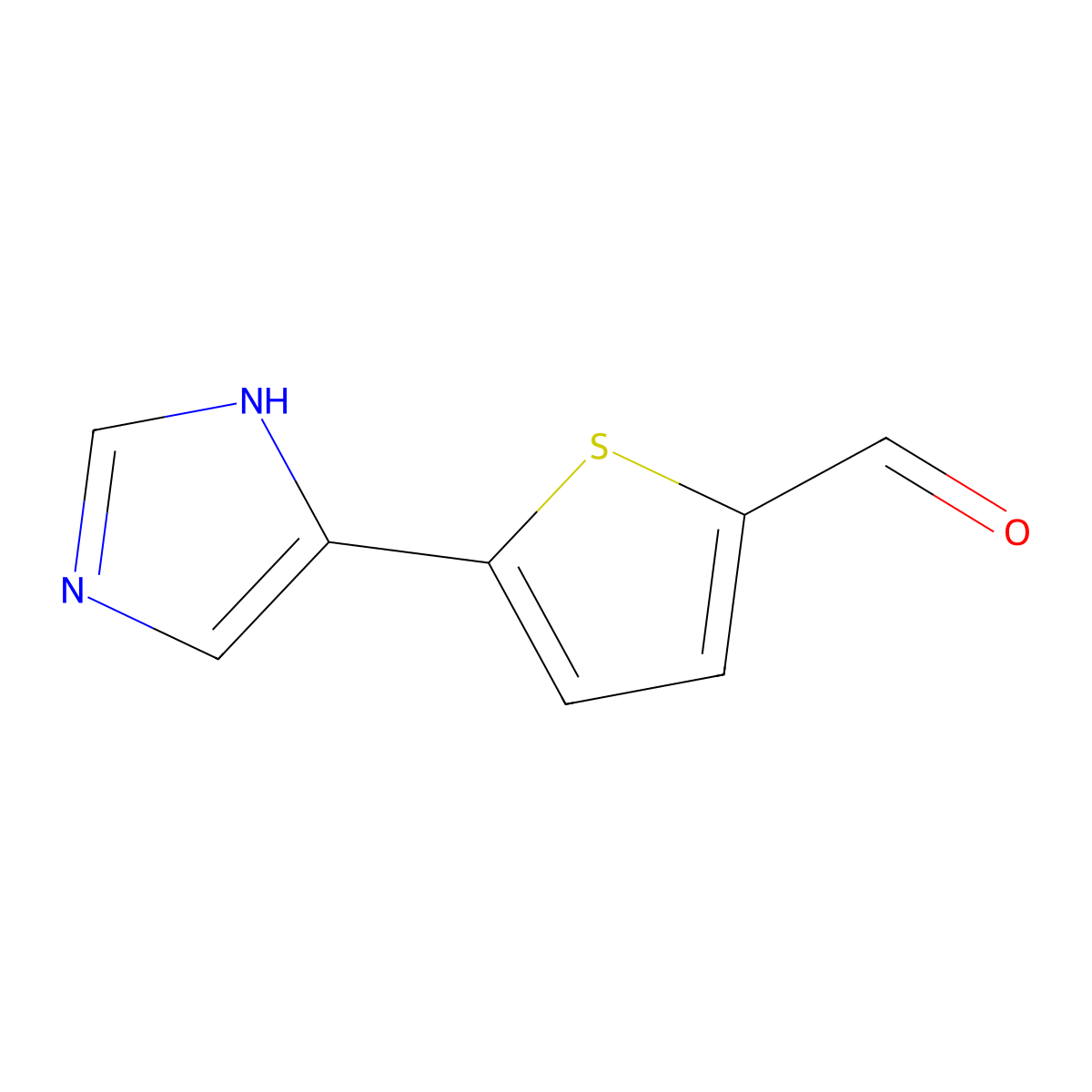 5-(1H-Imidazol-4-YL)thiophene-2-carbaldehyde molecular structure, CAS 1935899-00-5