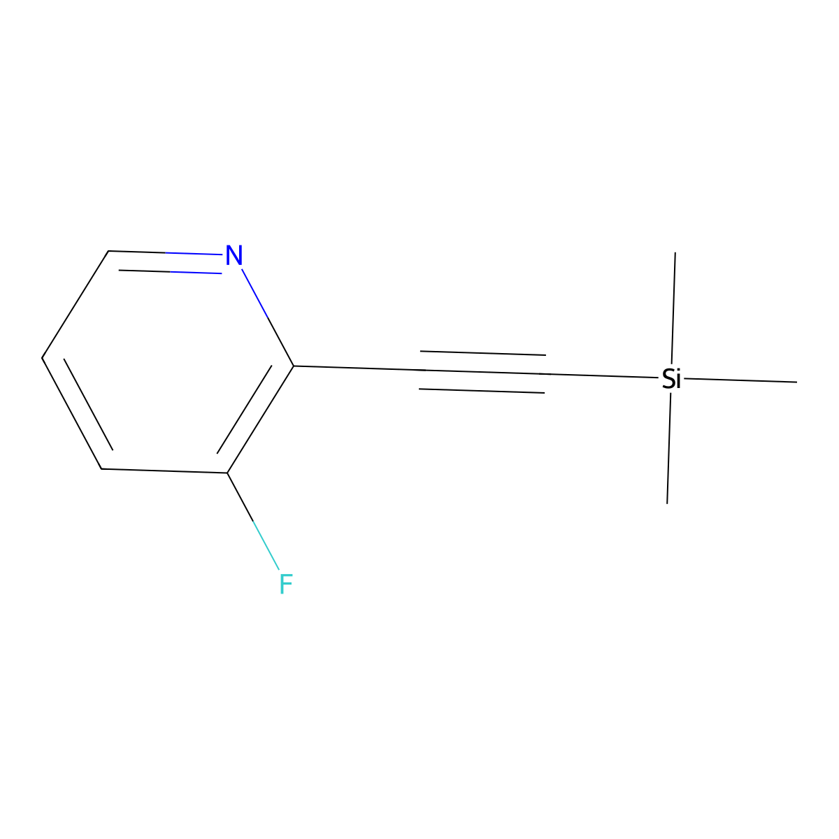3-Fluoro-2-((trimethylsilyl)ethynyl)pyridine molecular structure, CAS 1935900-96-1
