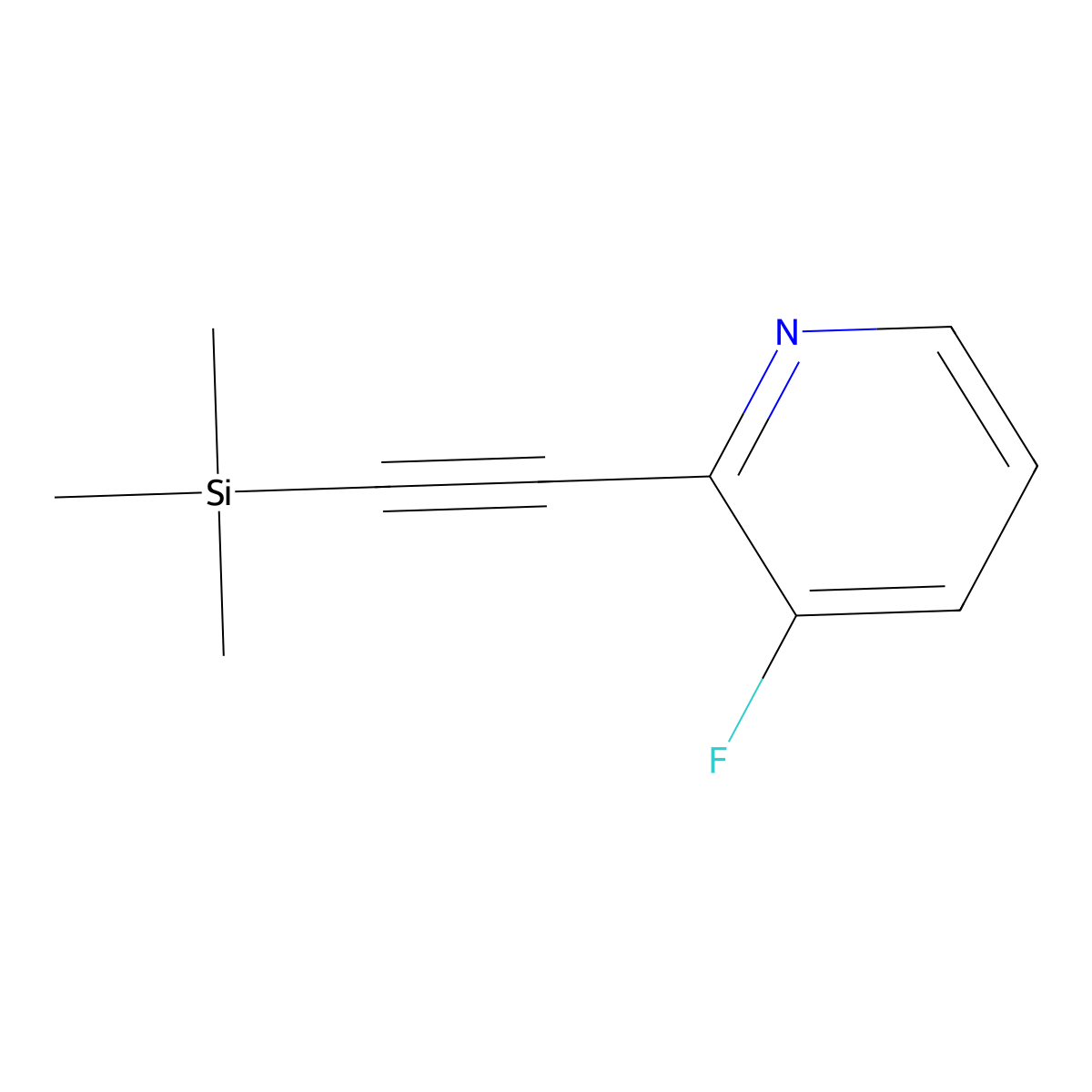 3-Fluoro-2-((trimethylsilyl)ethynyl)pyridine molecular structure, CAS 1935900-96-1