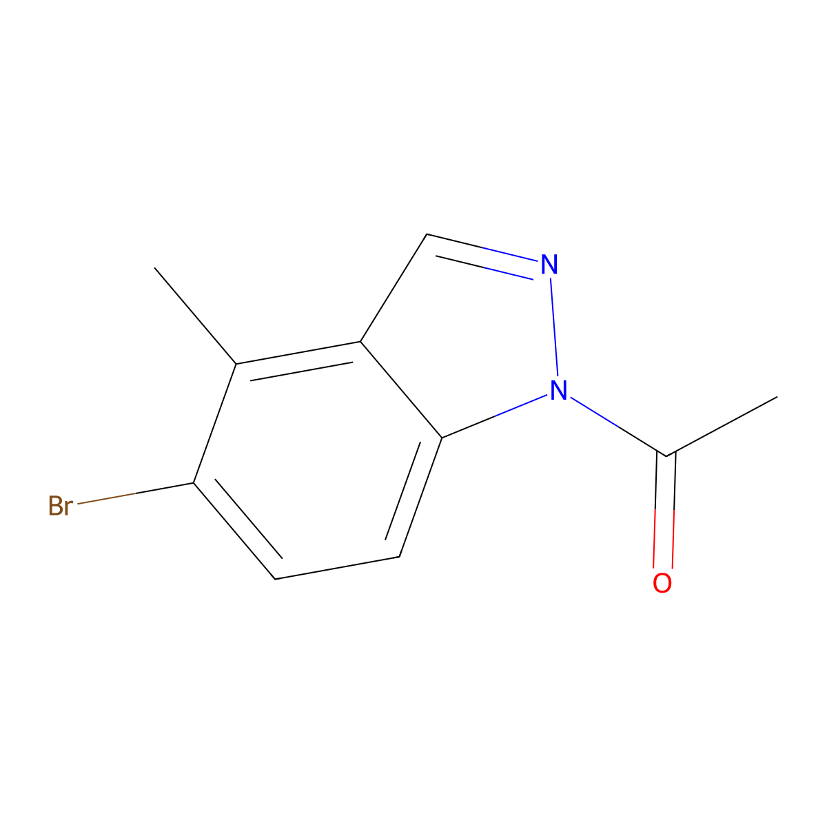 1-(5-Bromo-4-methylindazol-1-yl)ethan-1-one molecular structure, CAS 1935905-19-3