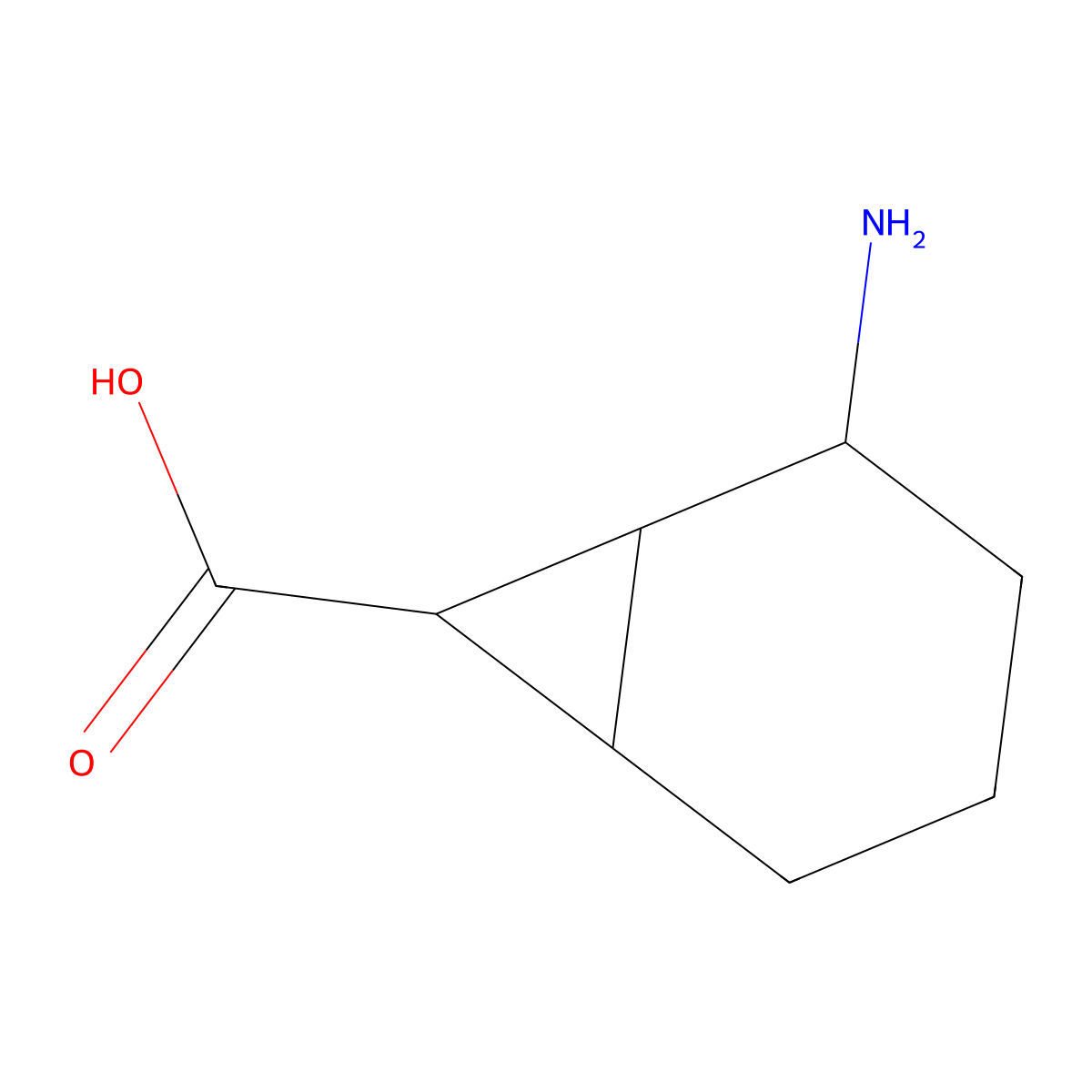 2-Aminobicyclo[4.1.0]heptane-7-carboxylic acid molecular structure, CAS 1935905-95-5