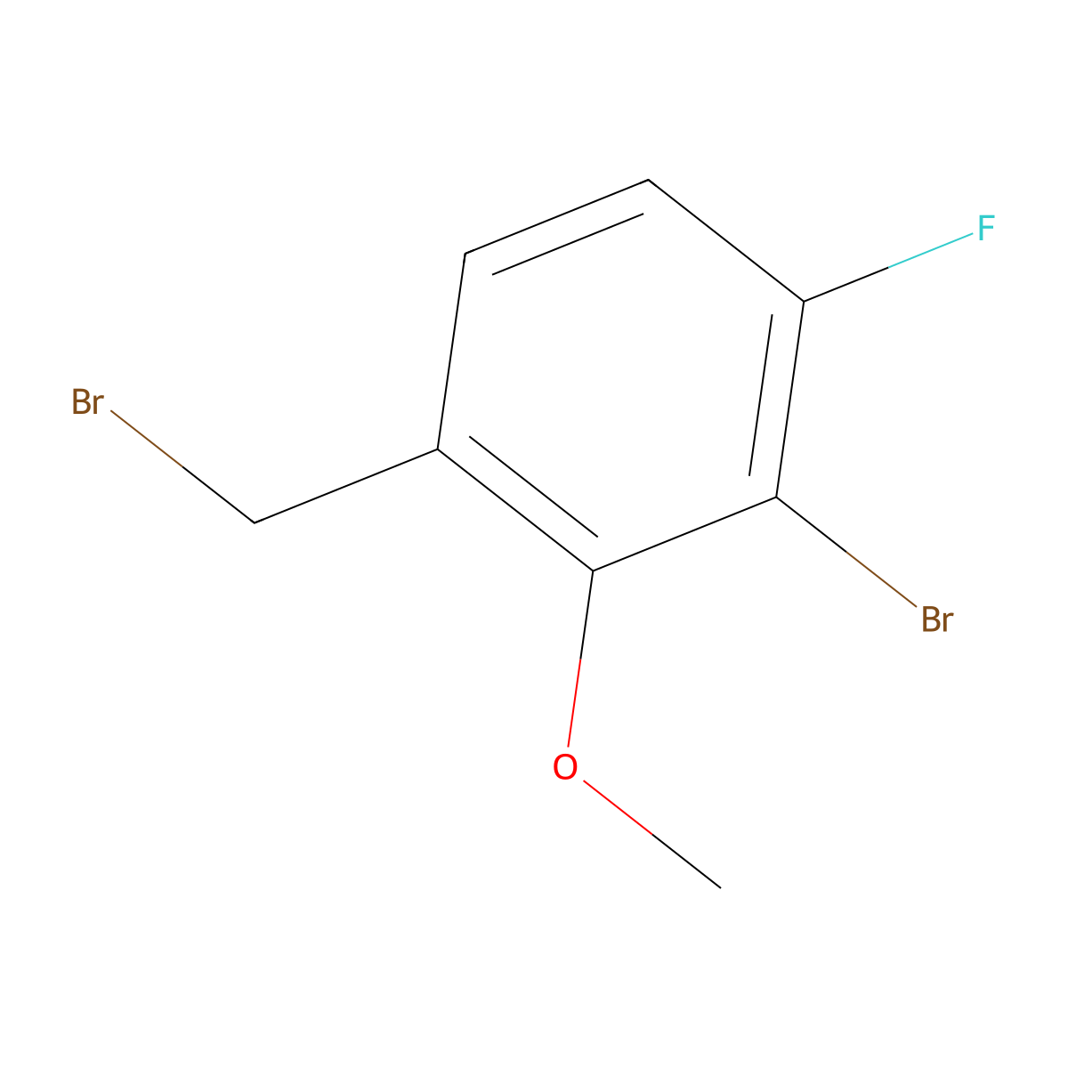 3-Bromo-4-fluoro-2-methoxybenzyl bromide molecular structure, CAS 1935909-92-4