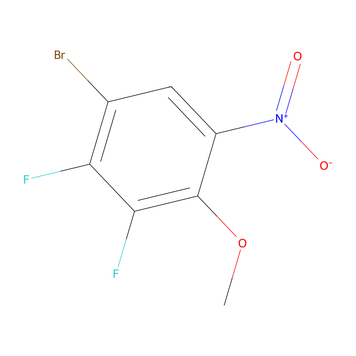 4-Bromo-2,3-difluoro-6-nitroanisole molecular structure, CAS 1935909-95-7