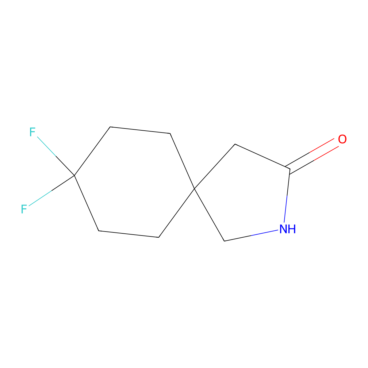 8,8-Difluoro-2-azaspiro[4.5]decan-3-one molecular structure, CAS 1935910-43-2