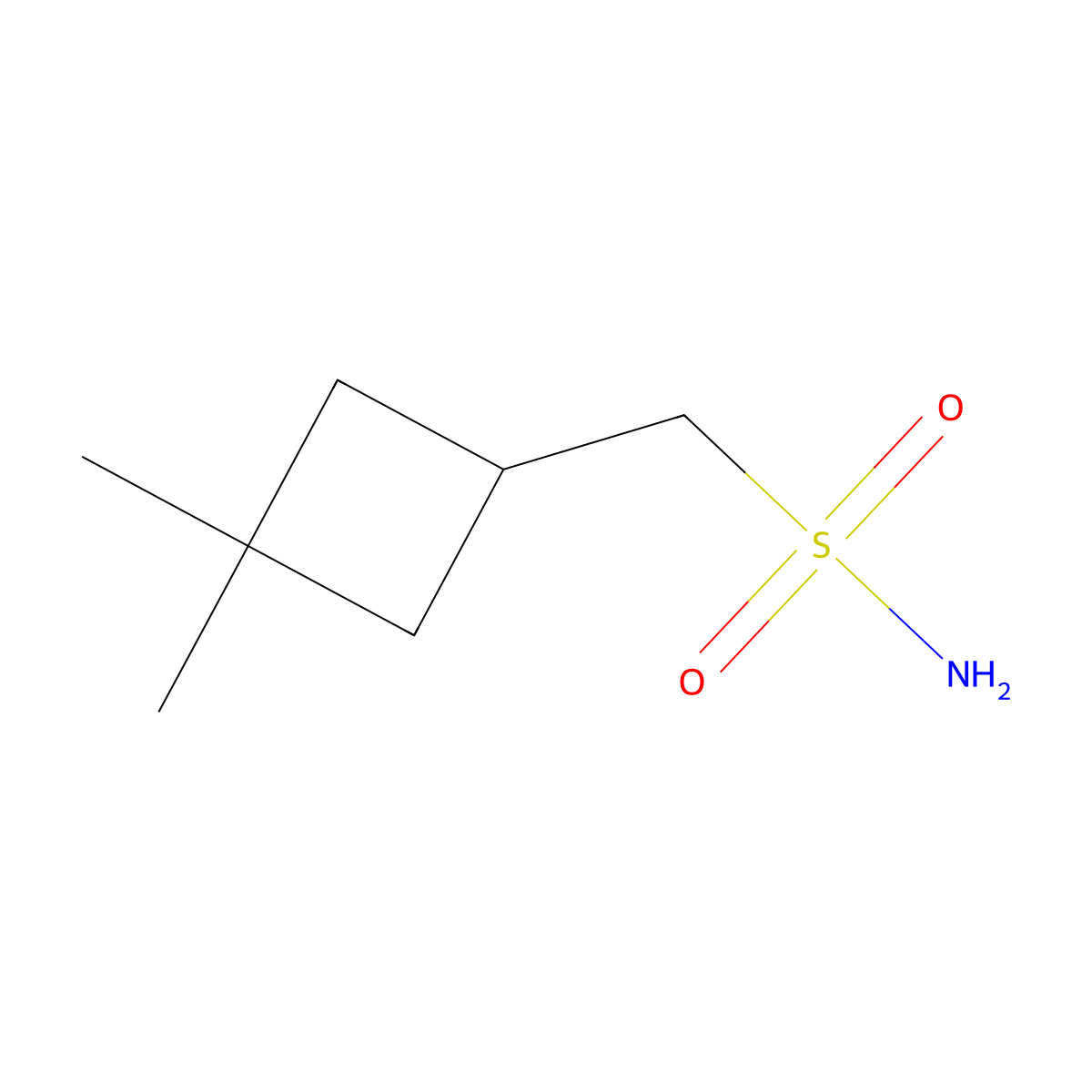 (3,3-Dimethylcyclobutyl)methanesulfonamide molecular structure, CAS 1935911-09-3