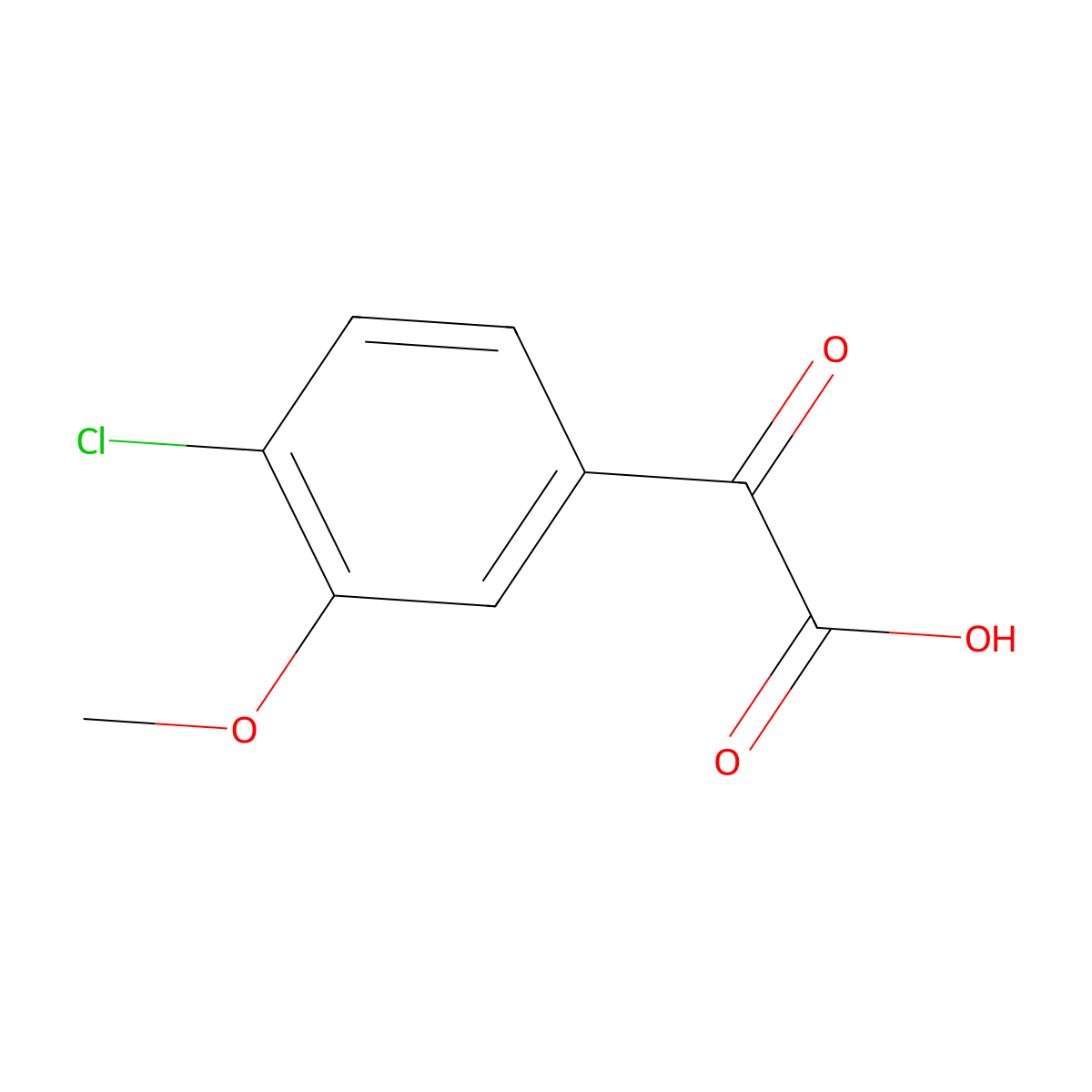 2-(4-Chloro-3-methoxyphenyl)-2-oxoacetic acid molecular structure, CAS 1935912-58-5