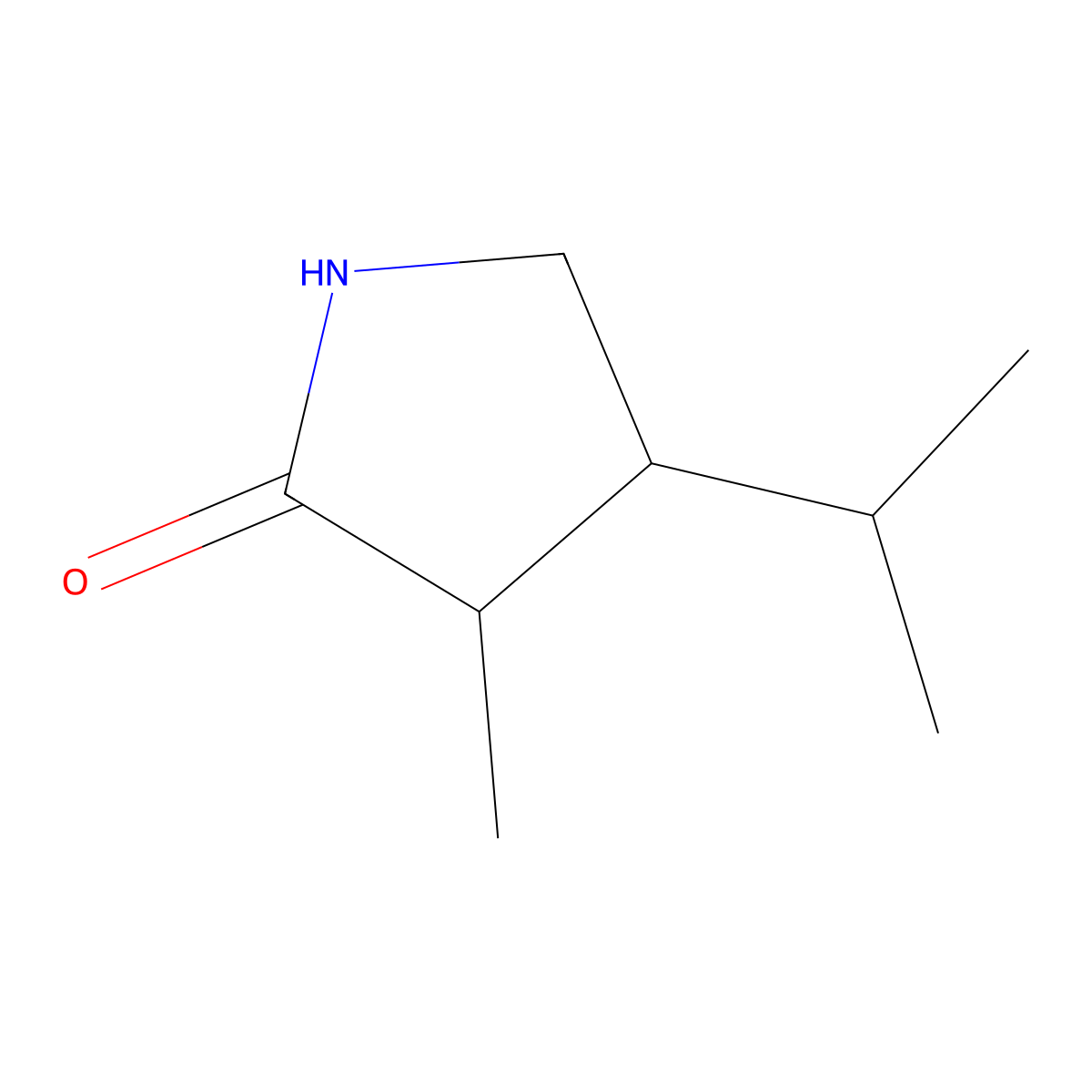 3-Methyl-4-(propan-2-yl)pyrrolidin-2-one molecular structure, CAS 1935915-43-7