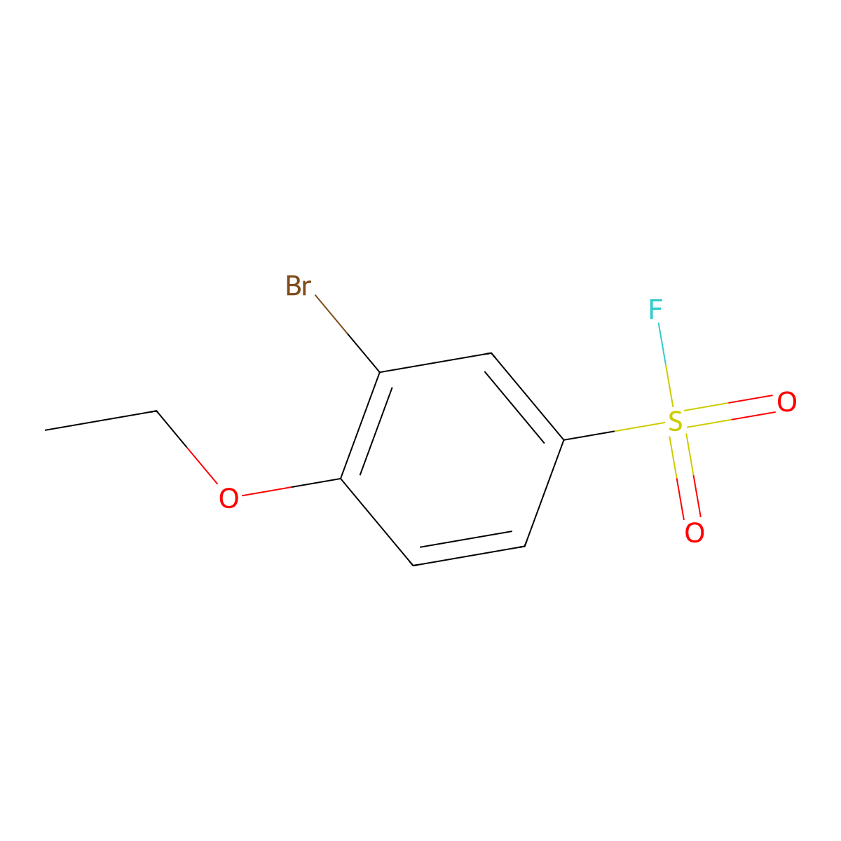 3-Bromo-4-ethoxybenzene-1-sulfonyl fluoride molecular structure, CAS 1935915-92-6