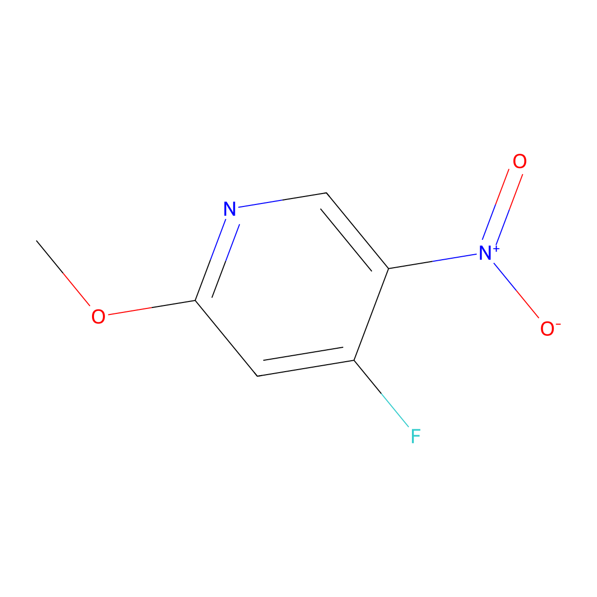 4-Fluoro-2-methoxy-5-nitropyridine molecular structure, CAS 1935918-25-4