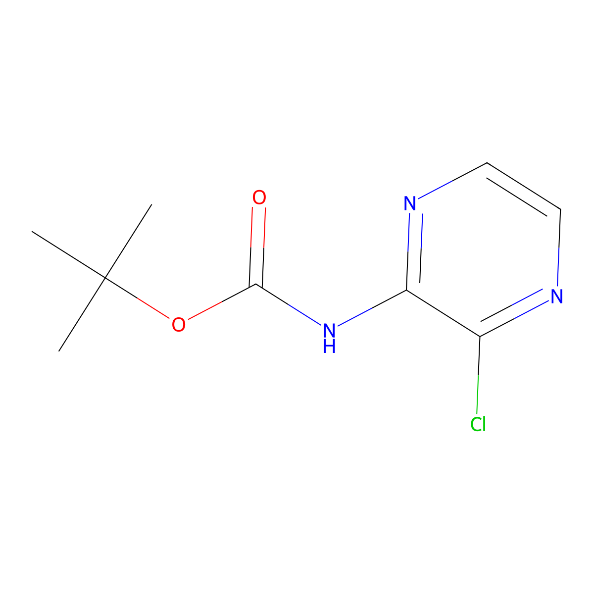 tert-Butyl (3-chloropyrazin-2-yl)carbamate molecular structure, CAS 1935918-42-5