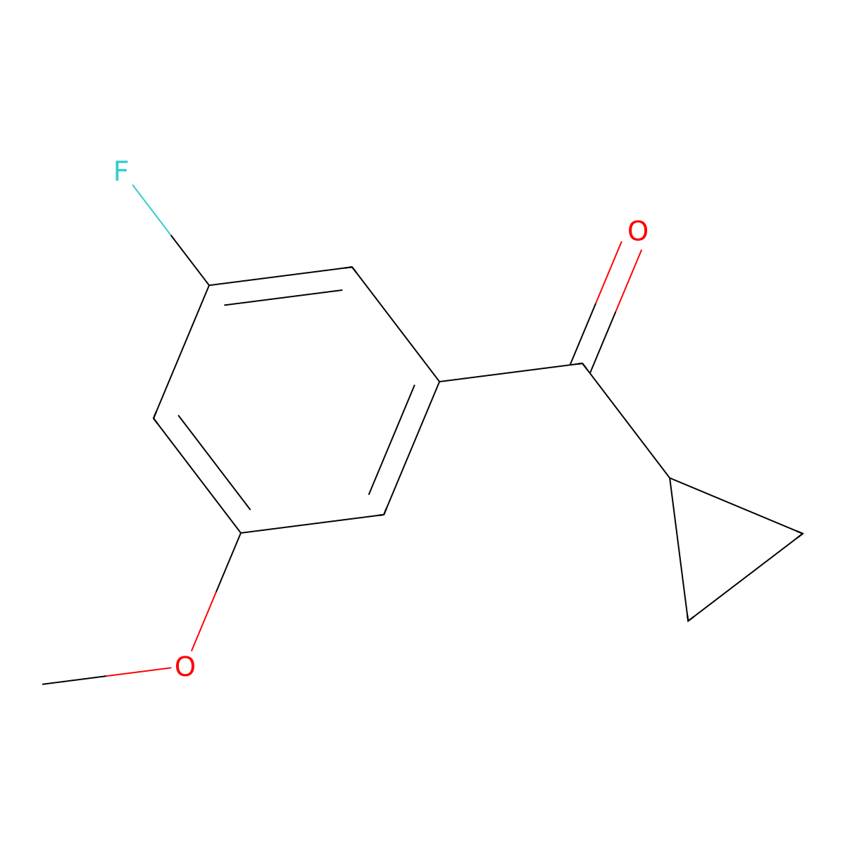 Cyclopropyl(3-fluoro-5-methoxyphenyl)methanone molecular structure, CAS 1935920-49-2