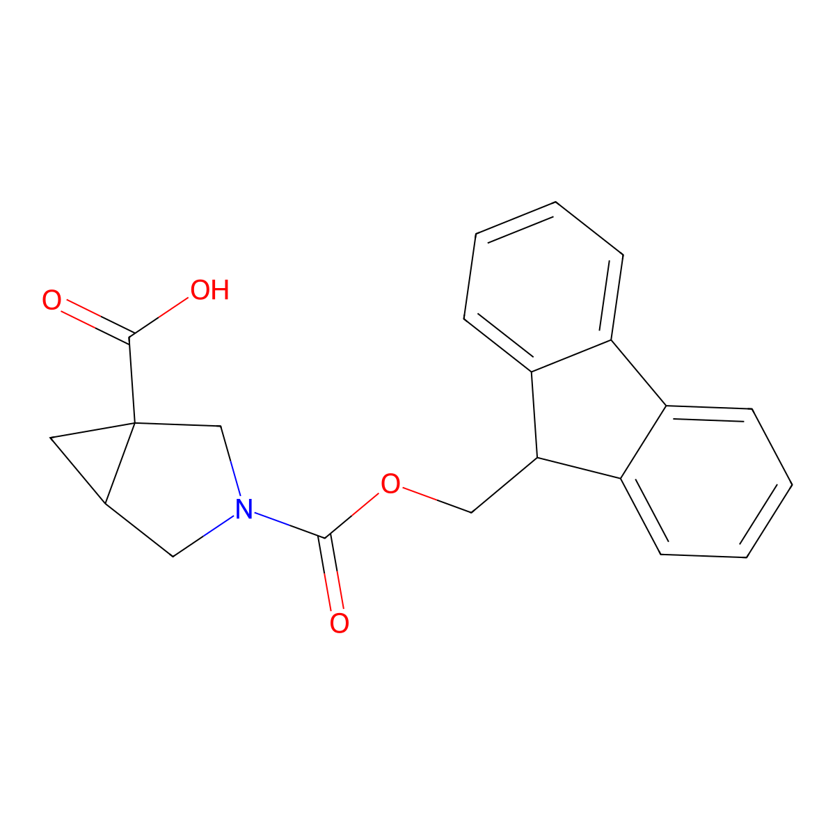 3-{[(9h-Fluoren-9-yl)methoxy]carbonyl}-3-azabicyclo[3.1.0]hexane-1-carboxylic acid molecular structure, CAS 1935920-81-2