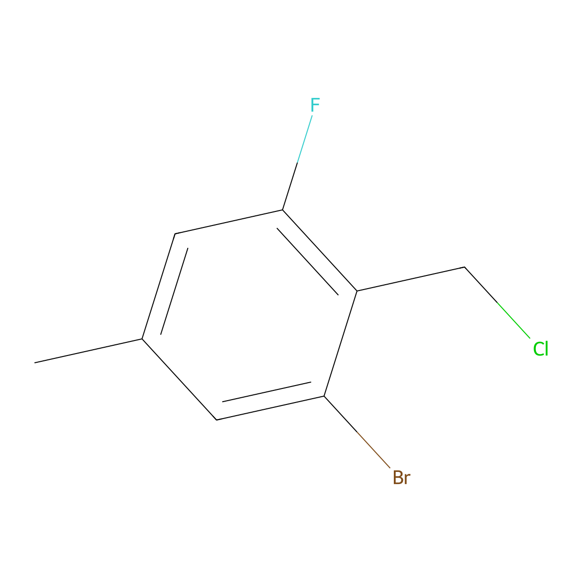 1-Bromo-2-(chloromethyl)-3-fluoro-5-methylbenzene molecular structure, CAS 1935921-41-7