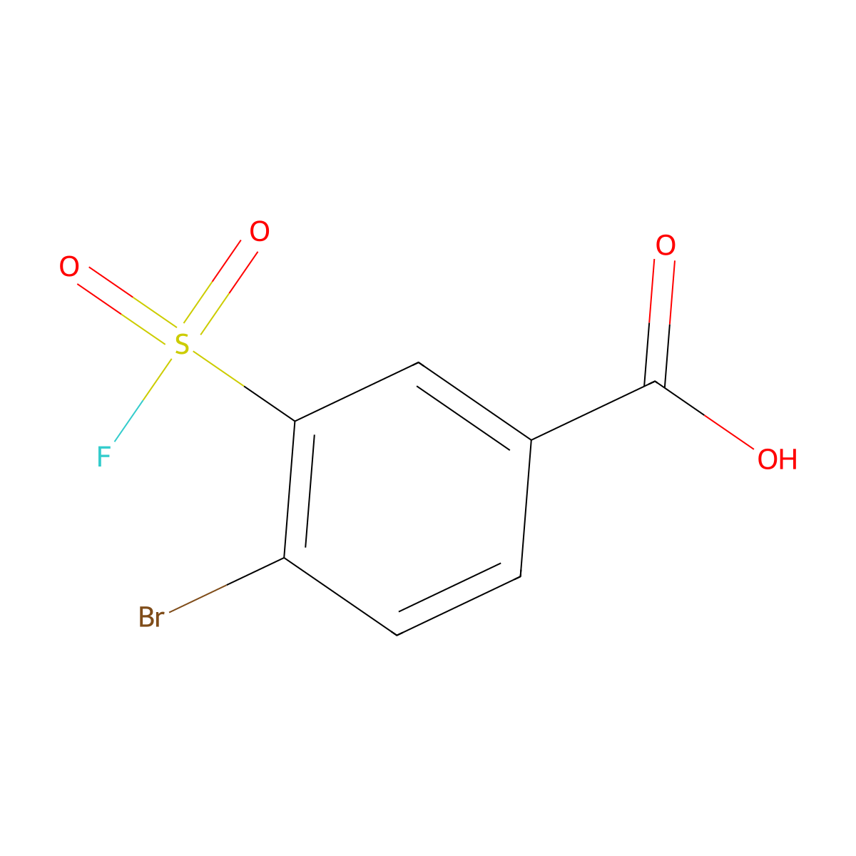 4-Bromo-3-(fluorosulfonyl)benzoic acid molecular structure, CAS 1935922-41-0