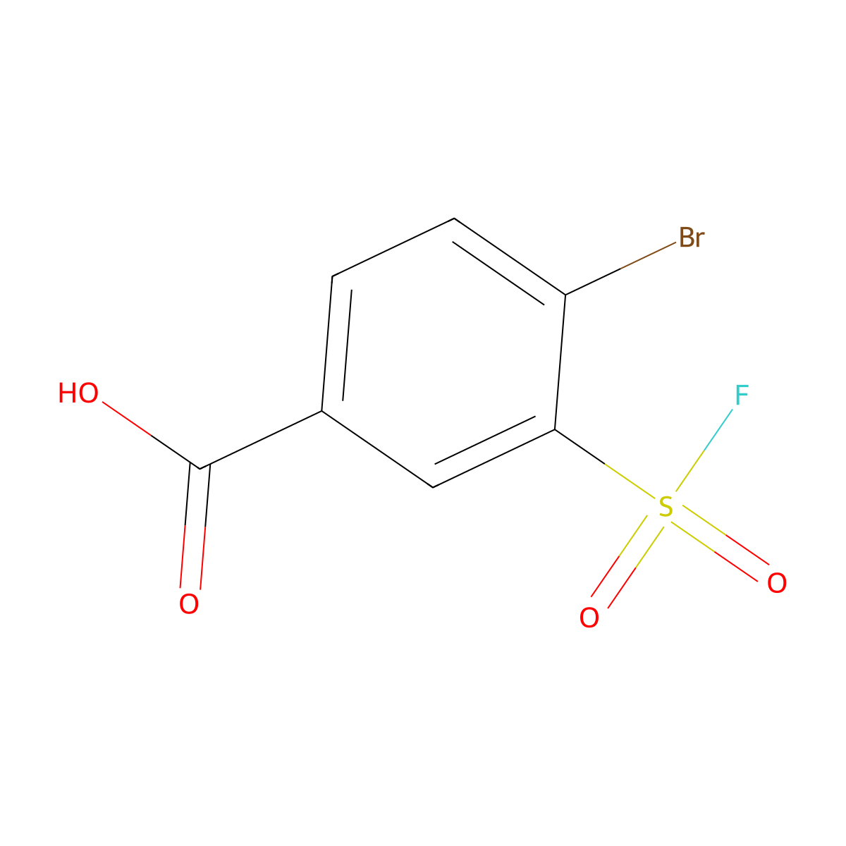 4-Bromo-3-(fluorosulfonyl)benzoic acid molecular structure, CAS 1935922-41-0