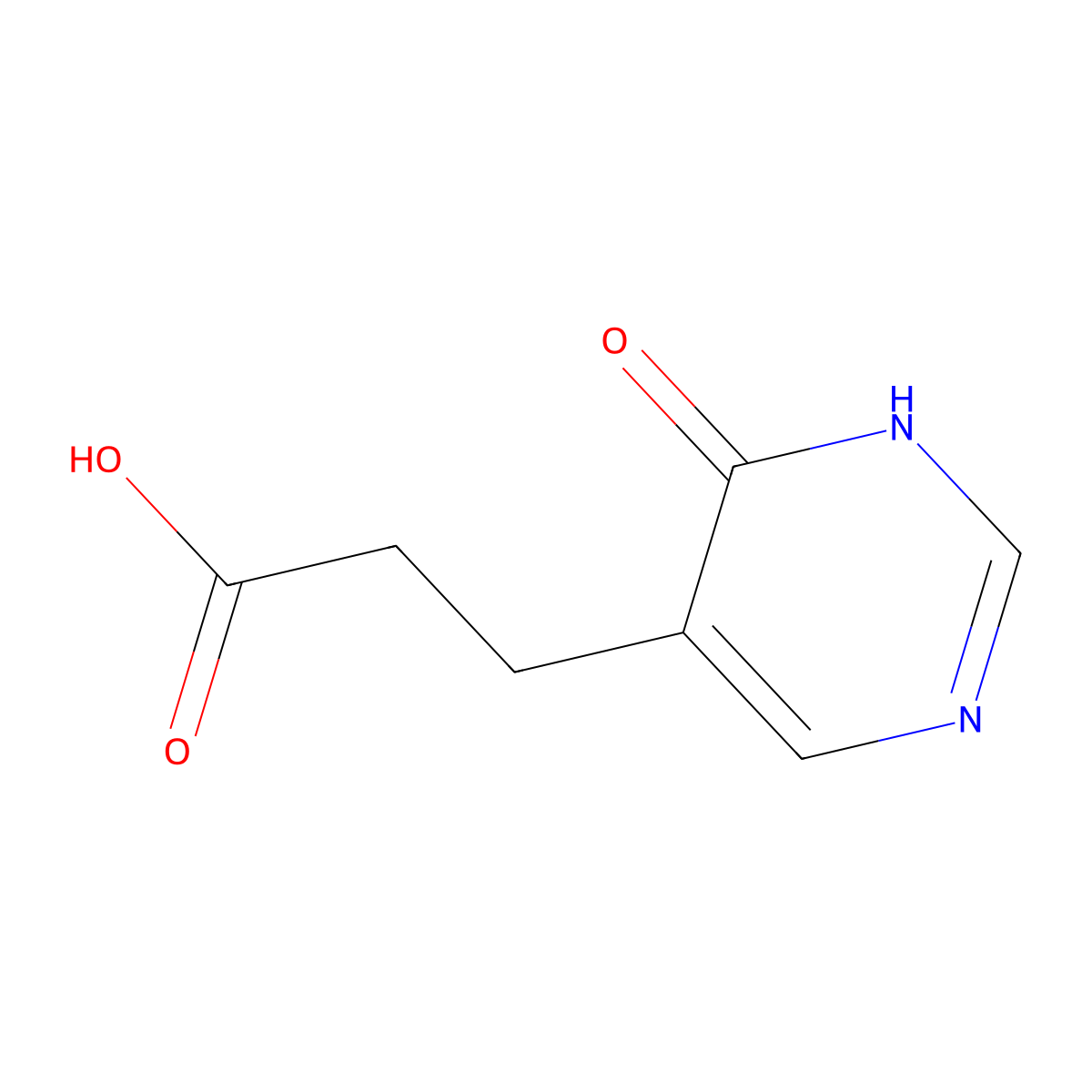3-(4-Hydroxypyrimidin-5-YL)propanoic acid molecular structure, CAS 1935923-19-5