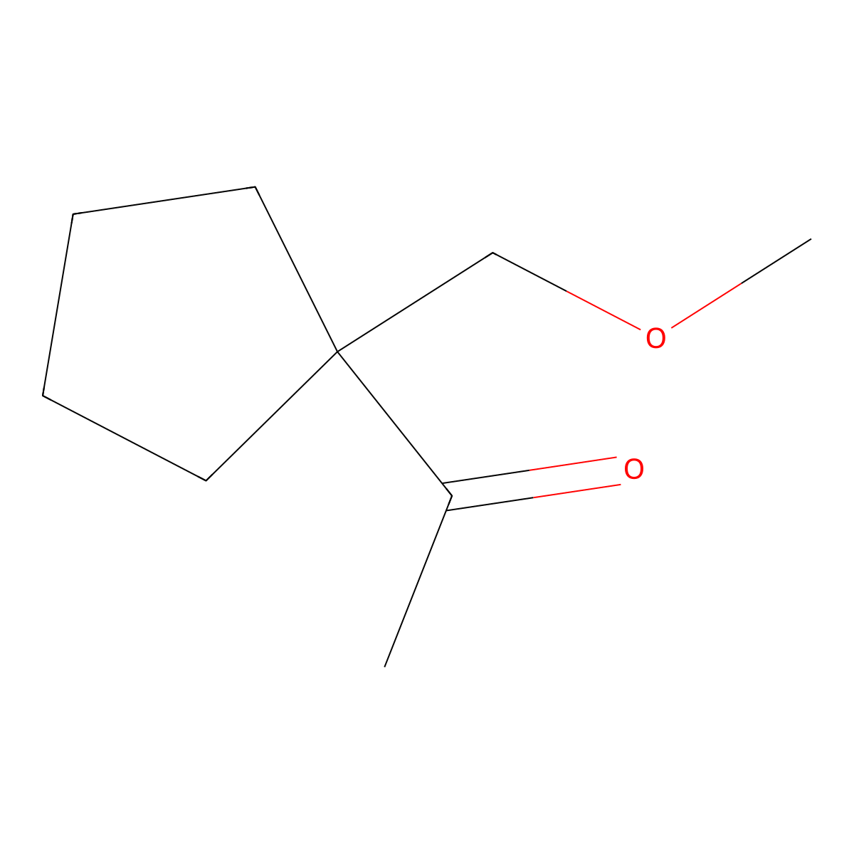 1-[1-(Methoxymethyl)cyclopentyl]ethan-1-one molecular structure, CAS 1935926-90-1