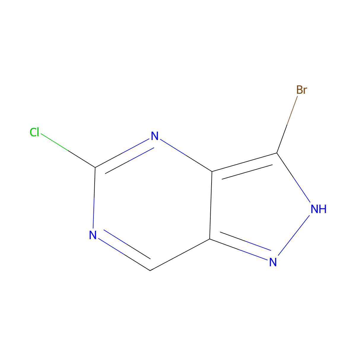 3-Bromo-5-chloro-1H-pyrazolo[4,3-d]pyrimidine molecular structure, CAS 1935930-11-2