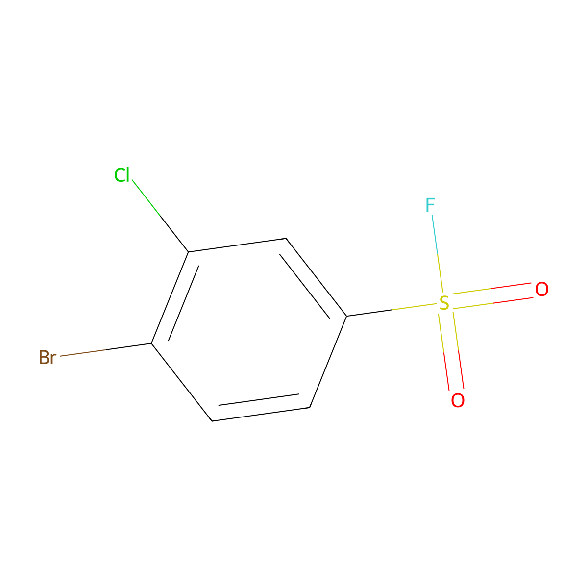 4-Bromo-3-chlorobenzene-1-sulfonyl fluoride molecular structure, CAS 1935937-69-1