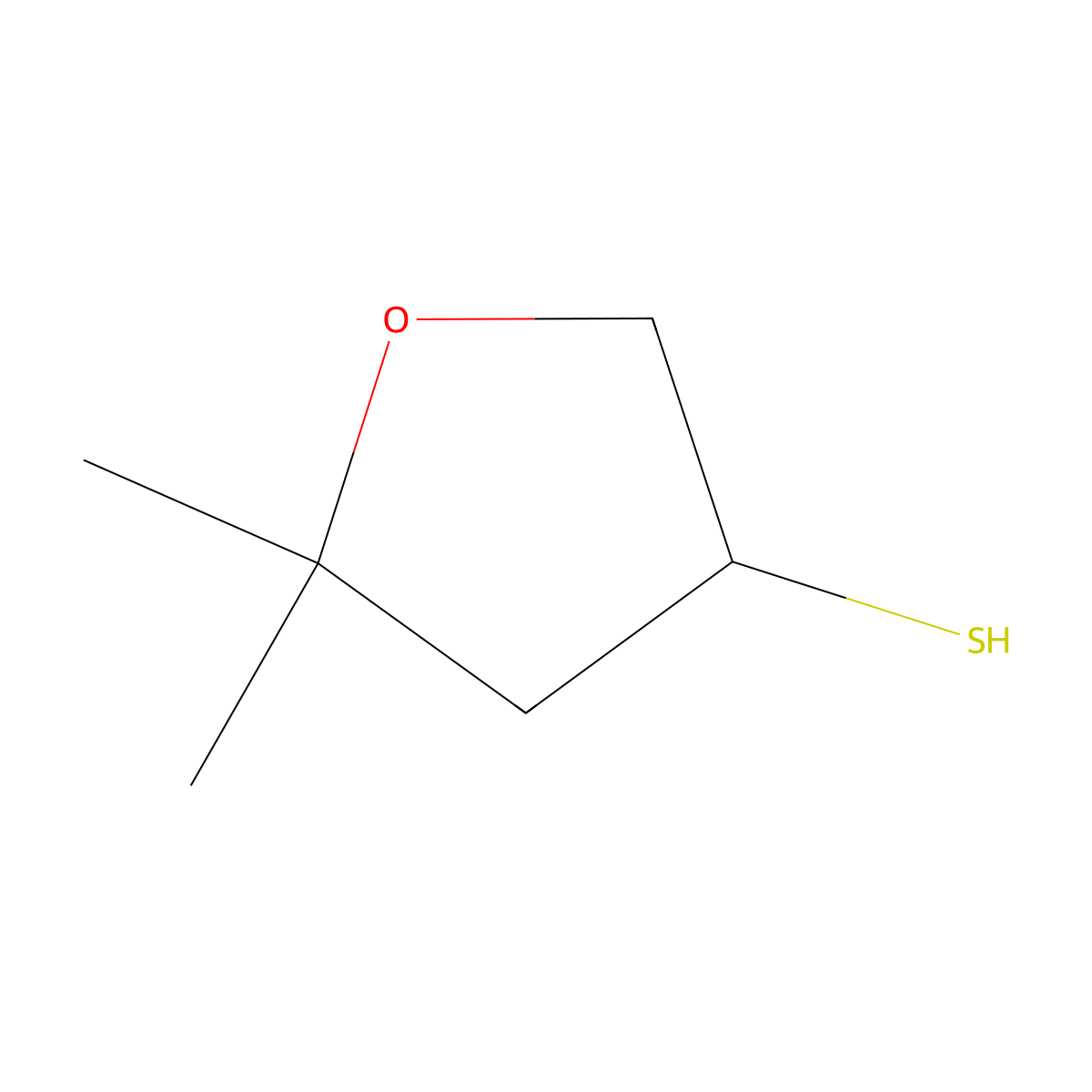 5,5-Dimethyloxolane-3-thiol molecular structure, CAS 1935942-49-6