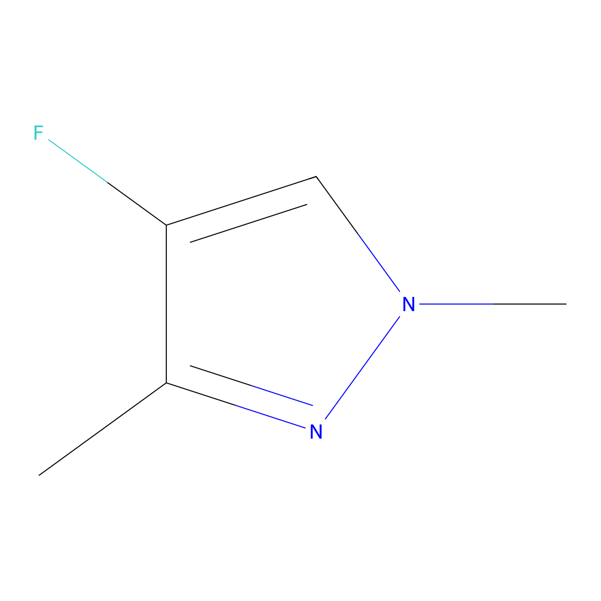 4-fluoro-1,3-dimethyl-1H-pyrazole molecular structure, CAS 1935943-15-9