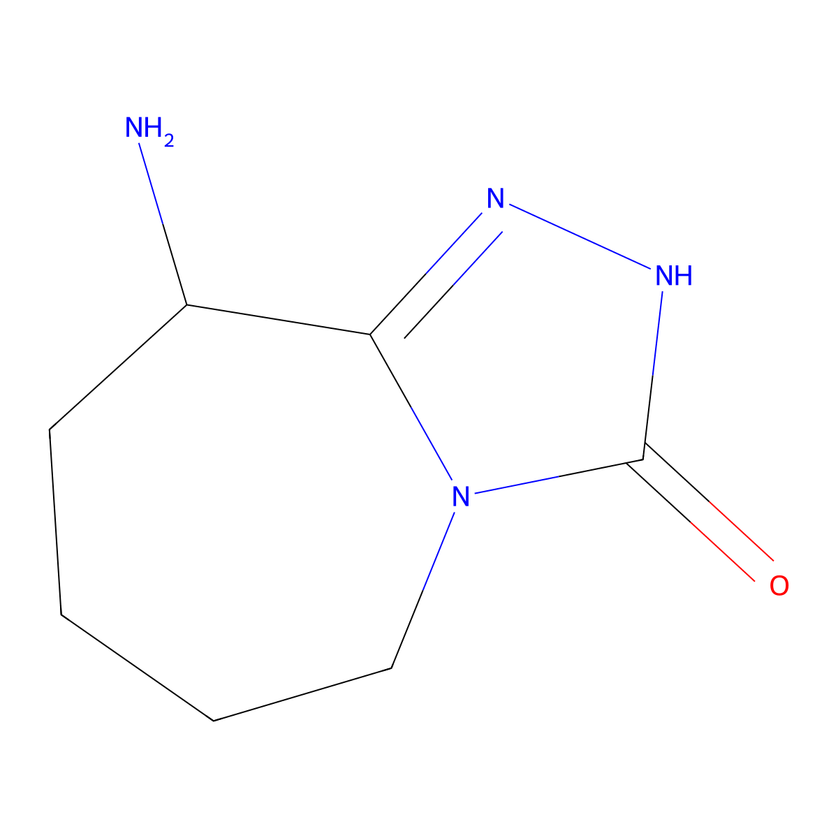 9-Amino-2H,3H,5H,6H,7H,8H,9H-[1,2,4]triazolo[4,3-a]azepin-3-one molecular structure, CAS 1935944-01-6