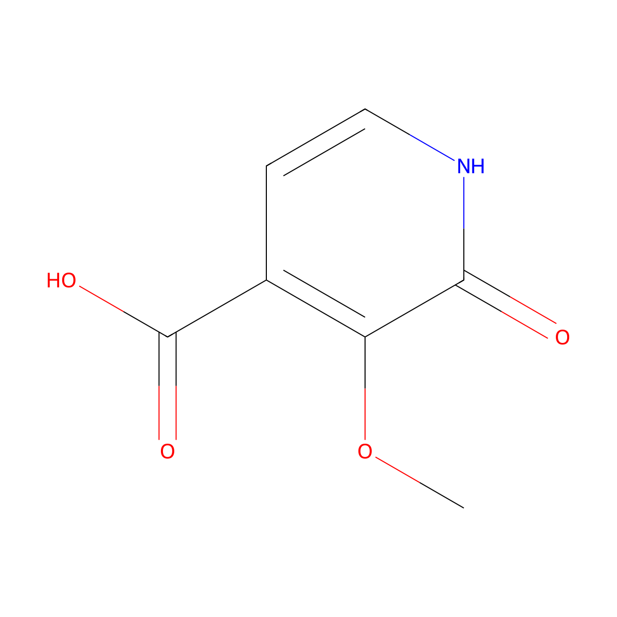 2-Hydroxy-3-methoxypyridine-4-carboxylic acid molecular structure, CAS 1935950-11-0