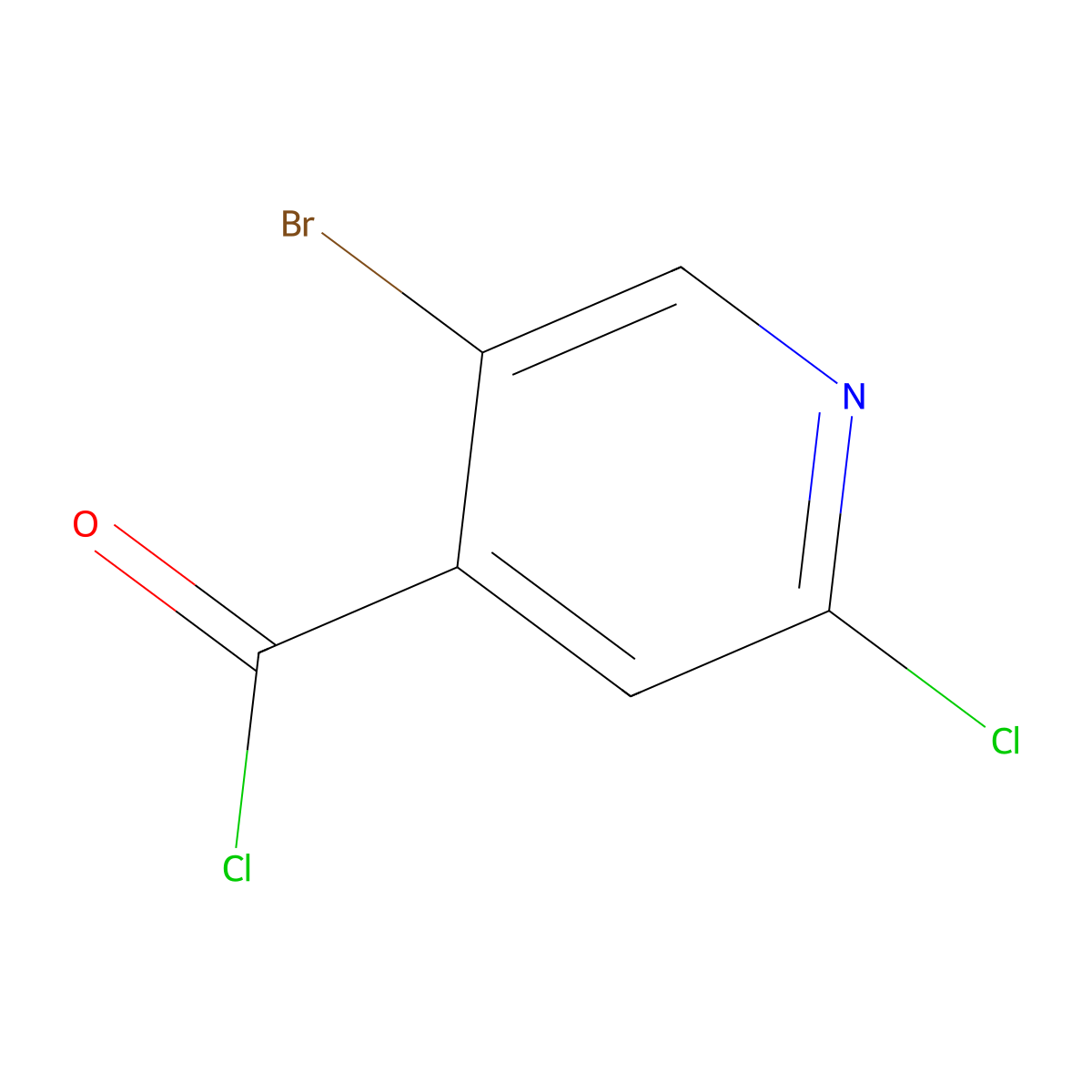 5-Bromo-2-chloroisonicotinoyl chloride molecular structure, CAS 1935952-61-6