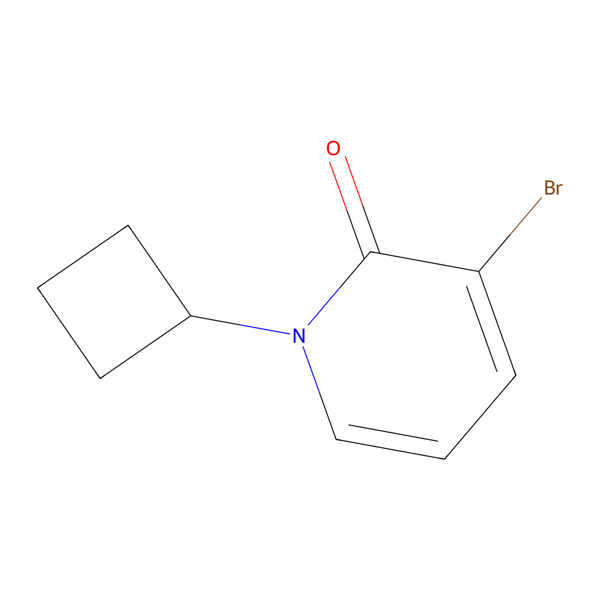 3-Bromo-1-cyclobutylpyridin-2(1H)-one molecular structure, CAS 1935953-60-8