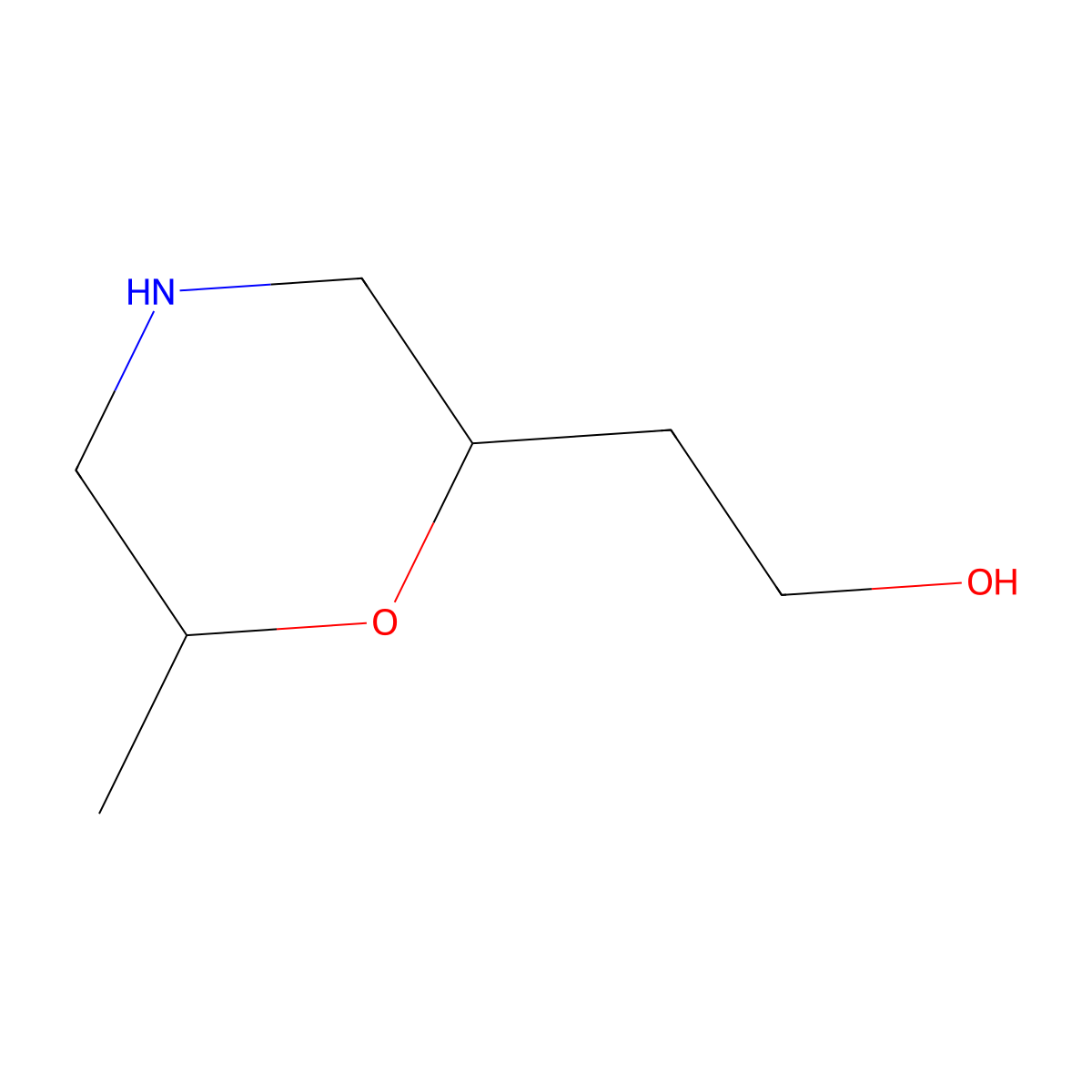 2-(6-Methylmorpholin-2-yl)ethan-1-ol molecular structure, CAS 1935955-50-2